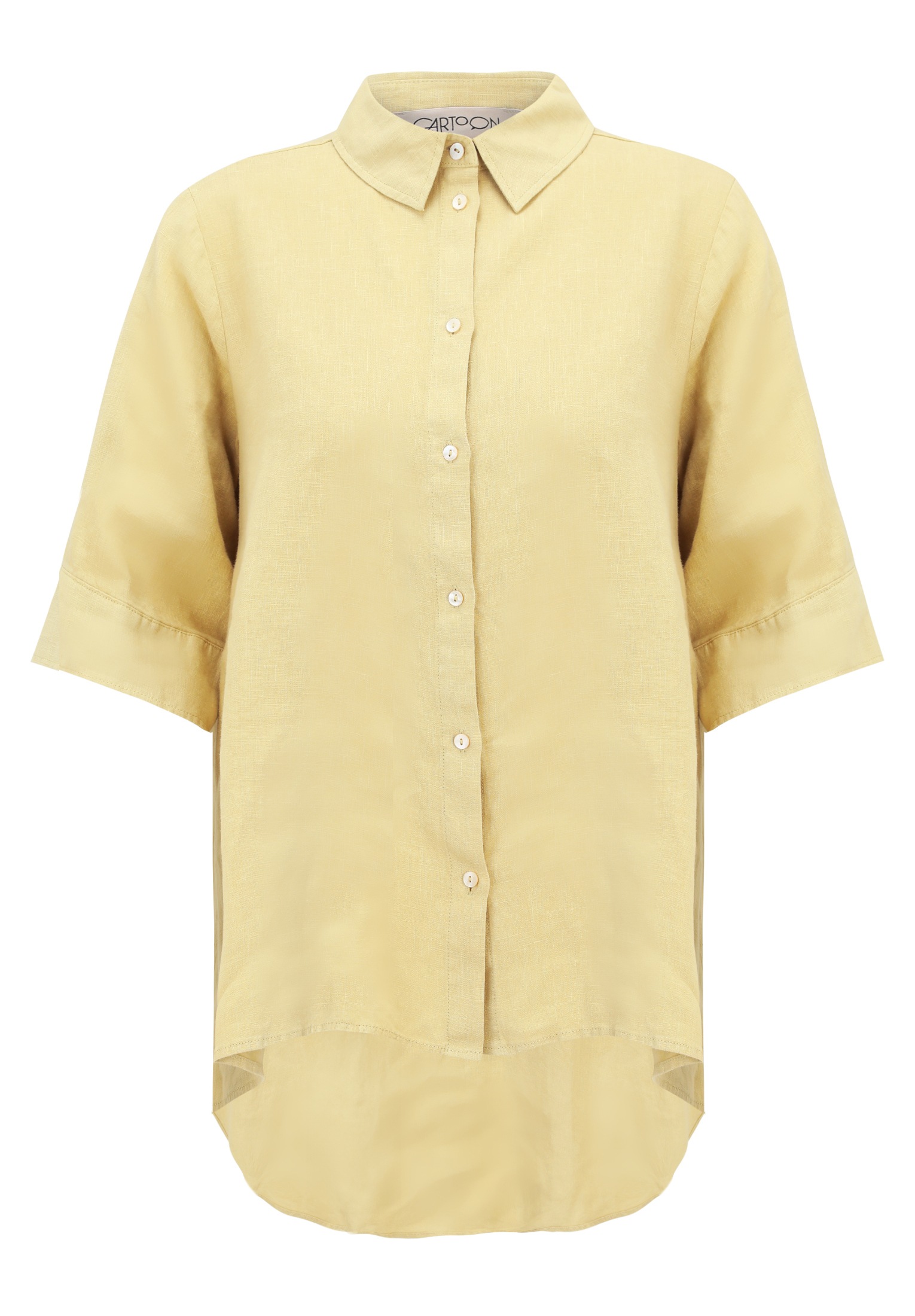 Cartoon Kurzarmbluse "Damen mit Kragen" günstig online kaufen