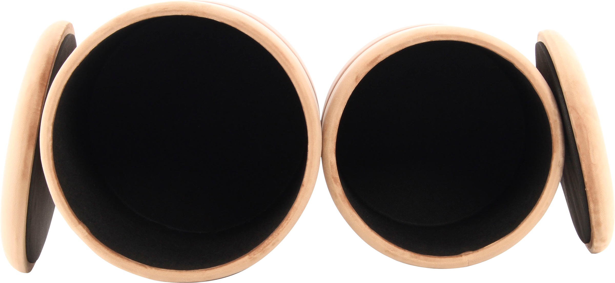 Thumbnail - Kayoom Stauraumhocker "Hocker Zora 125 2er-Set, samtweicher Stoffbezug,runde elegante Form" Set, 2 Stk. tlg. edles Desig...