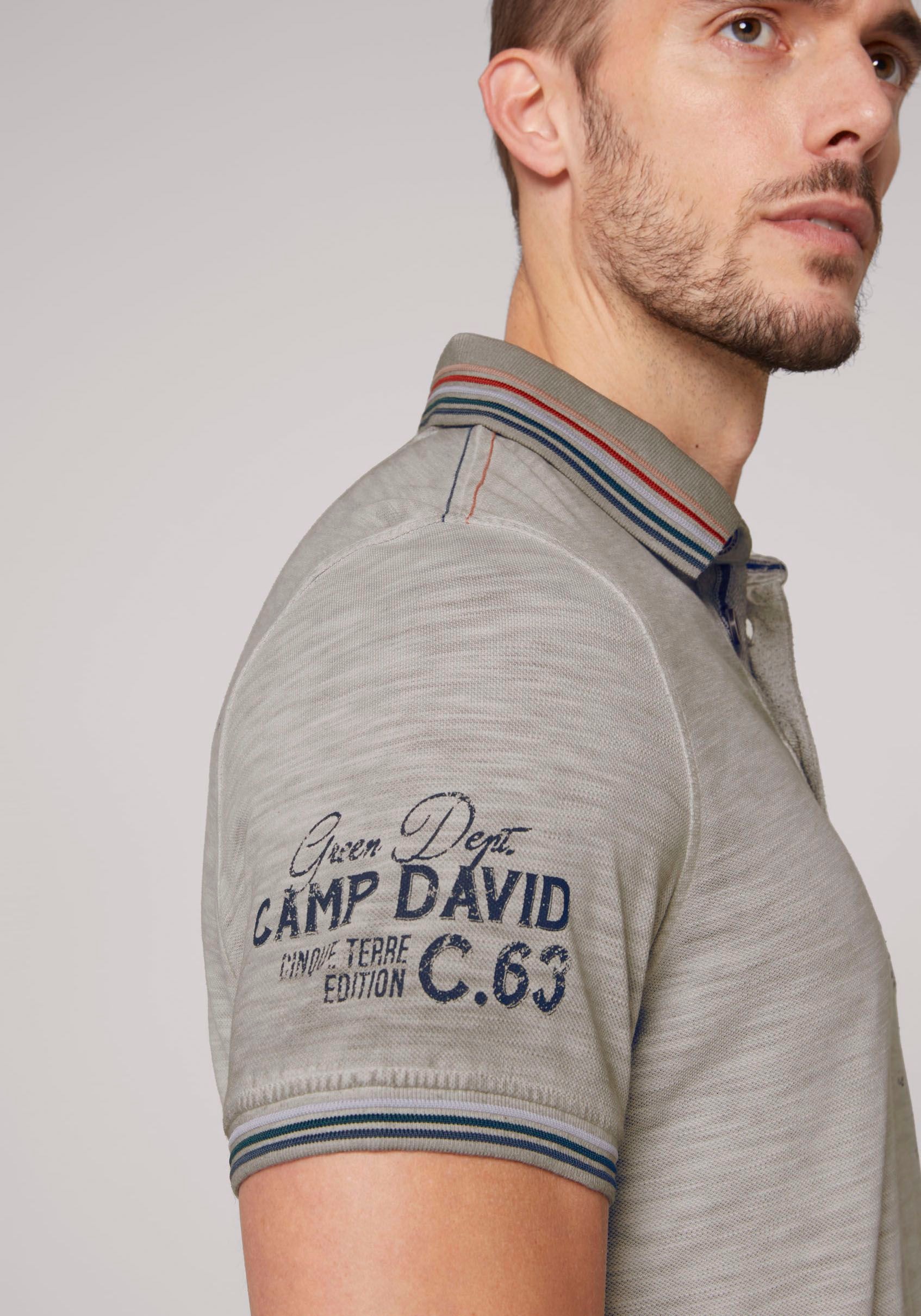 CAMP DAVID Poloshirt, mit ▷ bestellen BAUR Kontrastnähten 