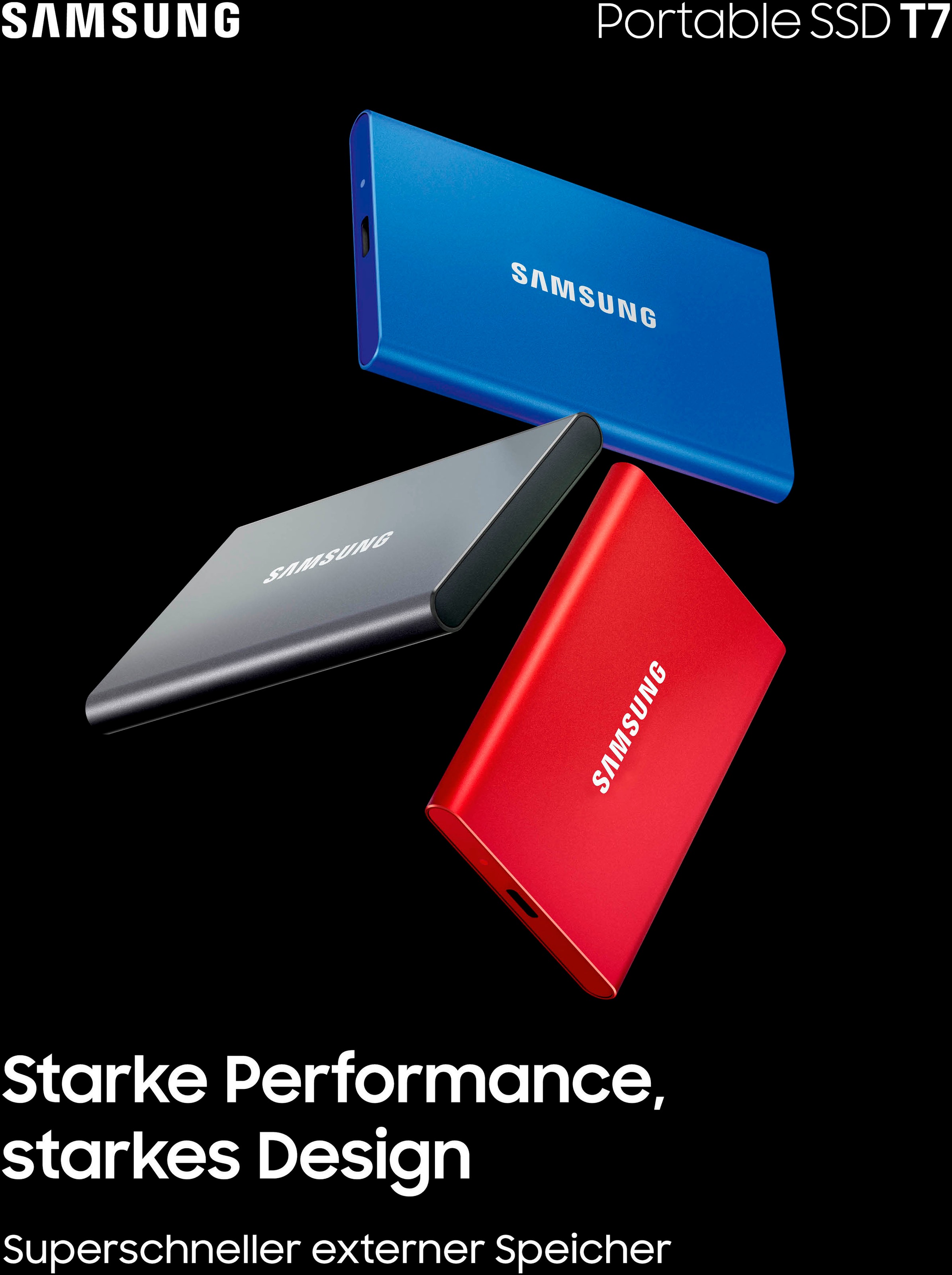 Samsung externe SSD »Portable SSD T7«, Anschluss USB 3.1-USB 3.2