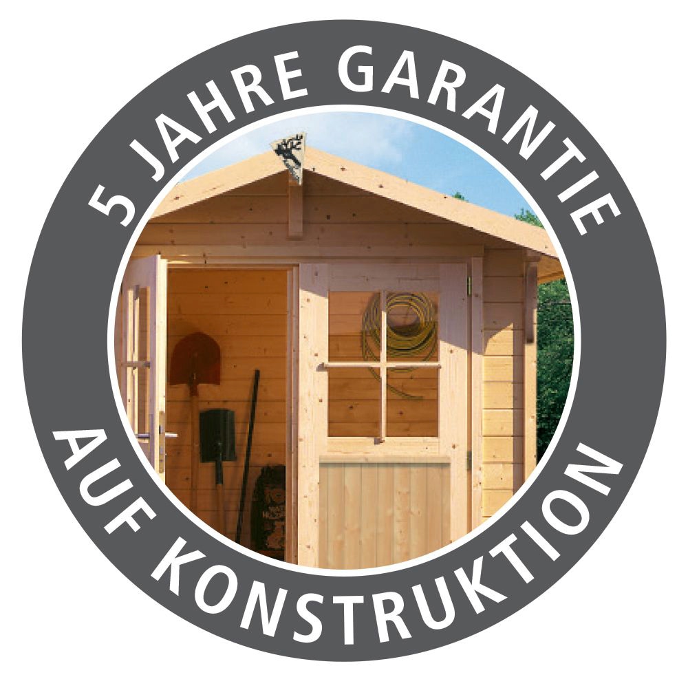 Karibu Pavillon »Sevilla«, (Set), BxTxH: 340x340x290 cm, mit schwarzen Dachschindeln