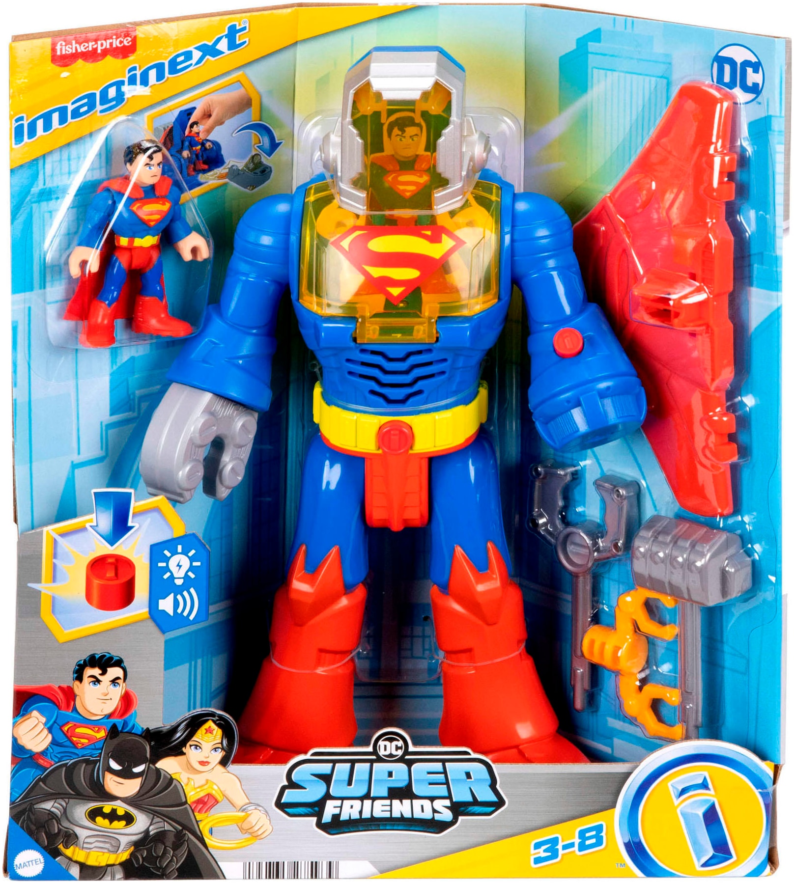 Mattel® Actionfigur »Imaginext DC Super Friends Superman Insider im Exo-Anzug«