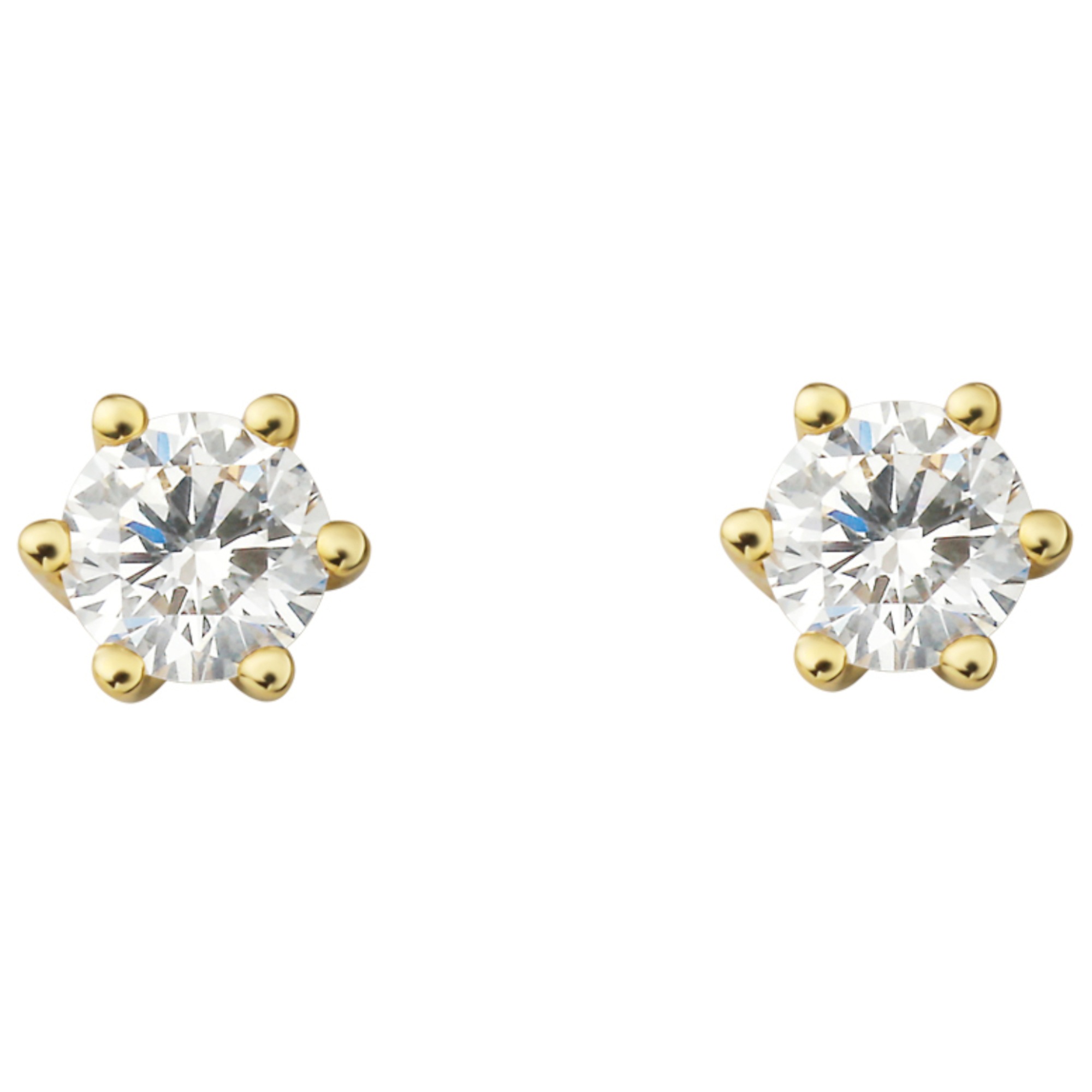 ONE ELEMENT Paar Ohrstecker »0.2 ct Diamant Brillant Ohrringe Ohrstecker aus 585 Gelbgold«, Damen Gold Schmuck
