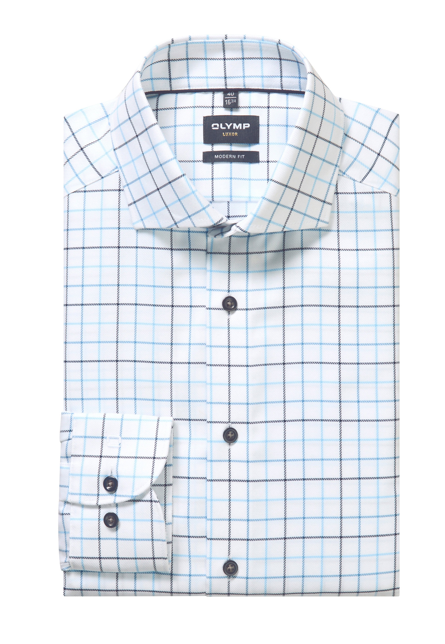 OLYMP Luxor Modern Fit Men Shirt Blue 38 5
