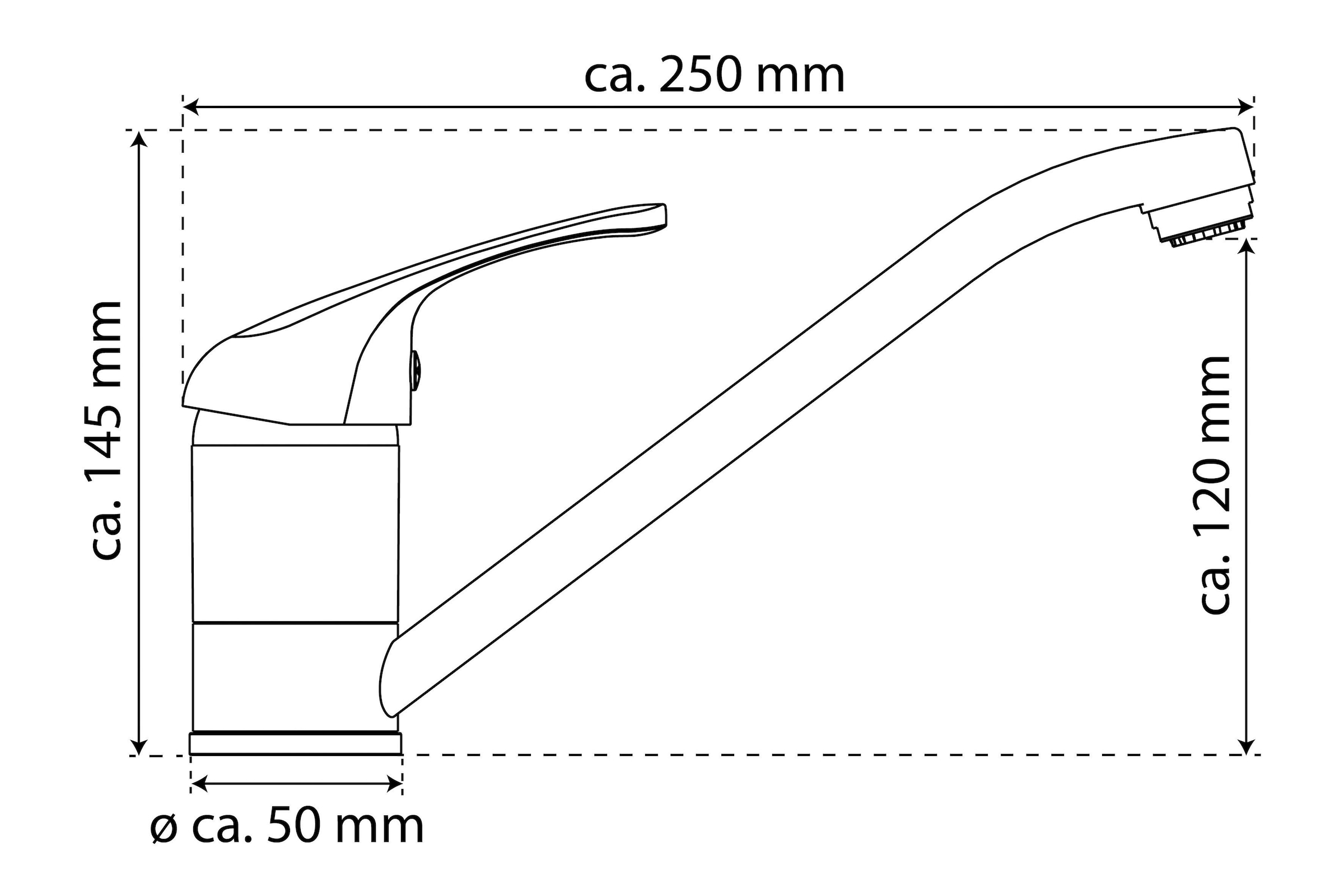 Eisl Spültischarmatur »GRANDE VITA CLASSIC«, für drucklose Untertischgeräte, schwenkbarer Auslauf 360°
