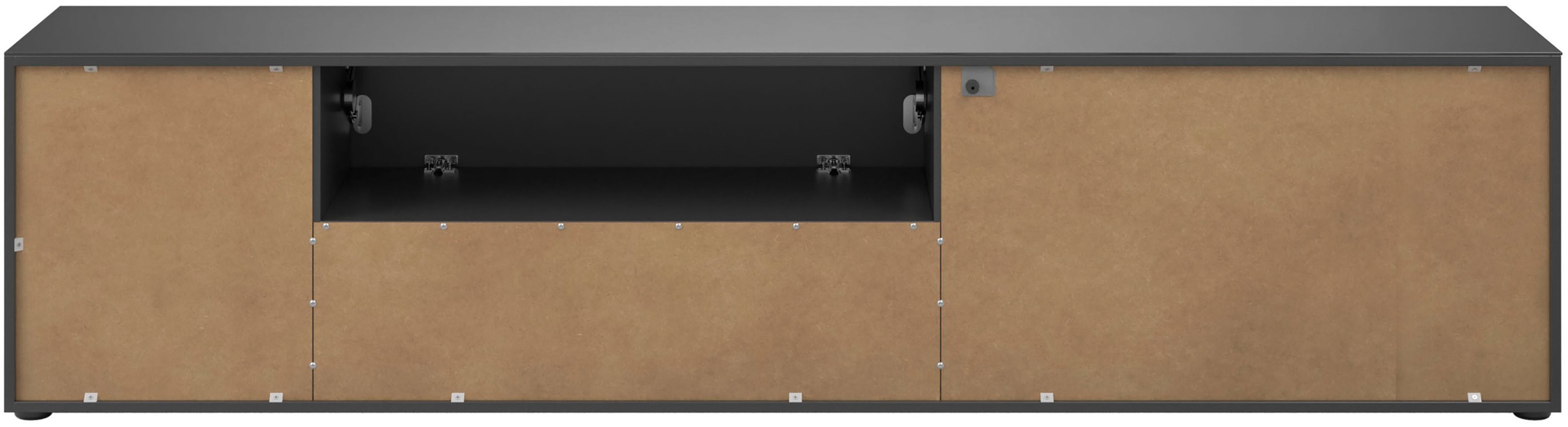 Thumbnail - Manjana Möbel Lowboard "mit Chrom oder Schwarz matten Metallgriffen"