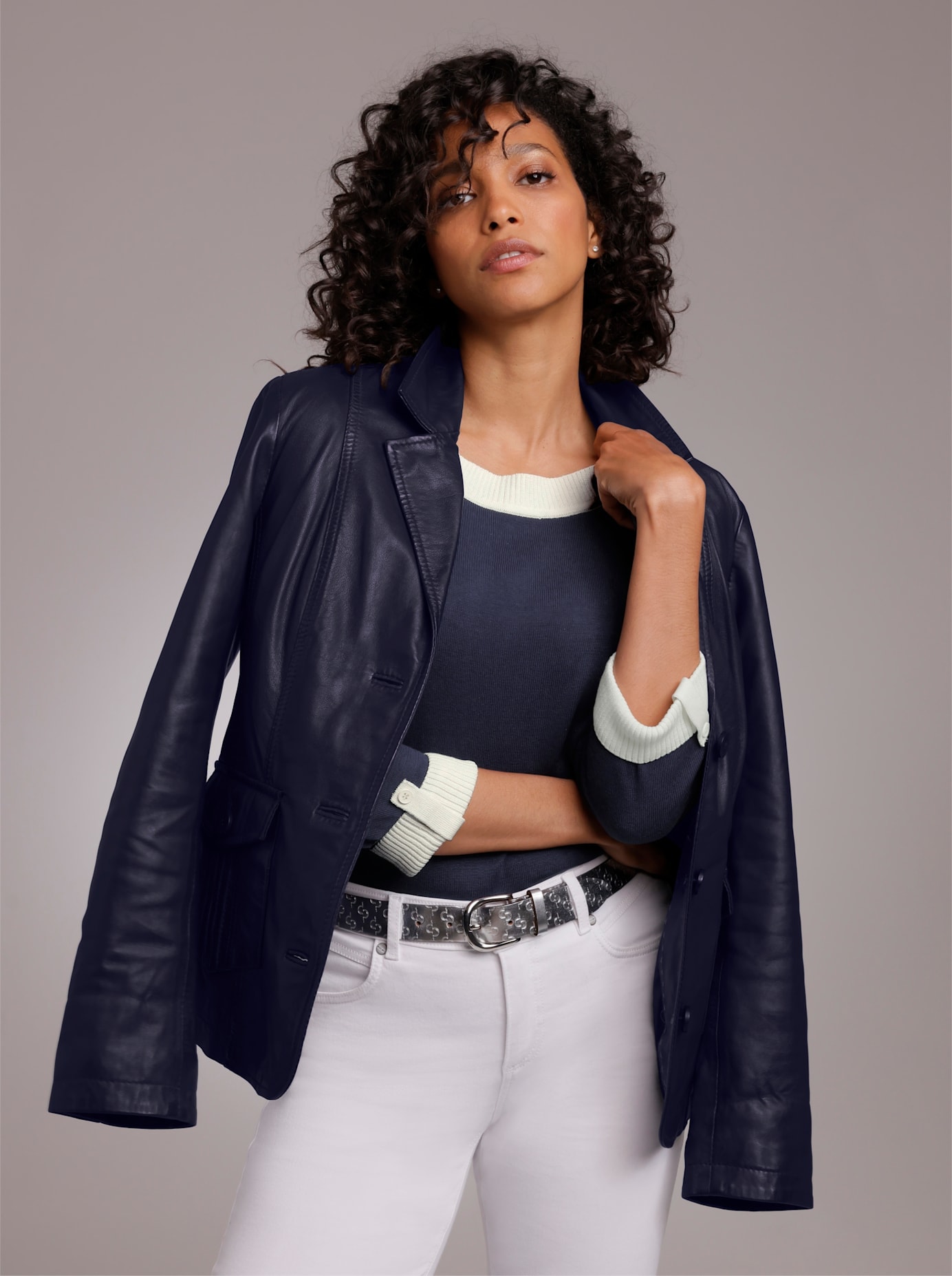 Mainpol Lederblazer »Lammnappa-Lederblazer«