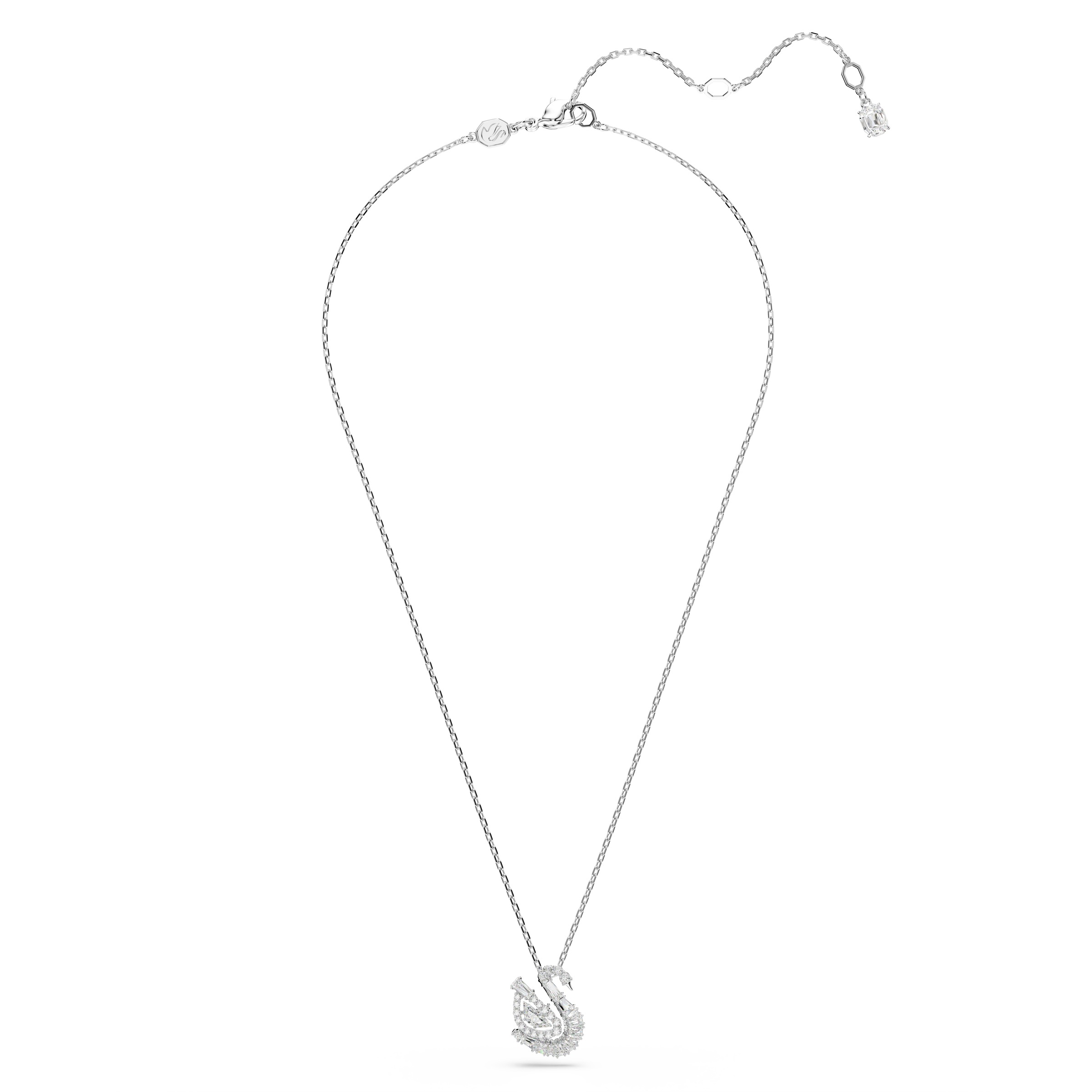 Swarovski Kette mit Anhänger »Schmuck Geschenk Schwan Halskette«, mit Swarovski® Kristall, Swarovski® Zirkonia (synth.)