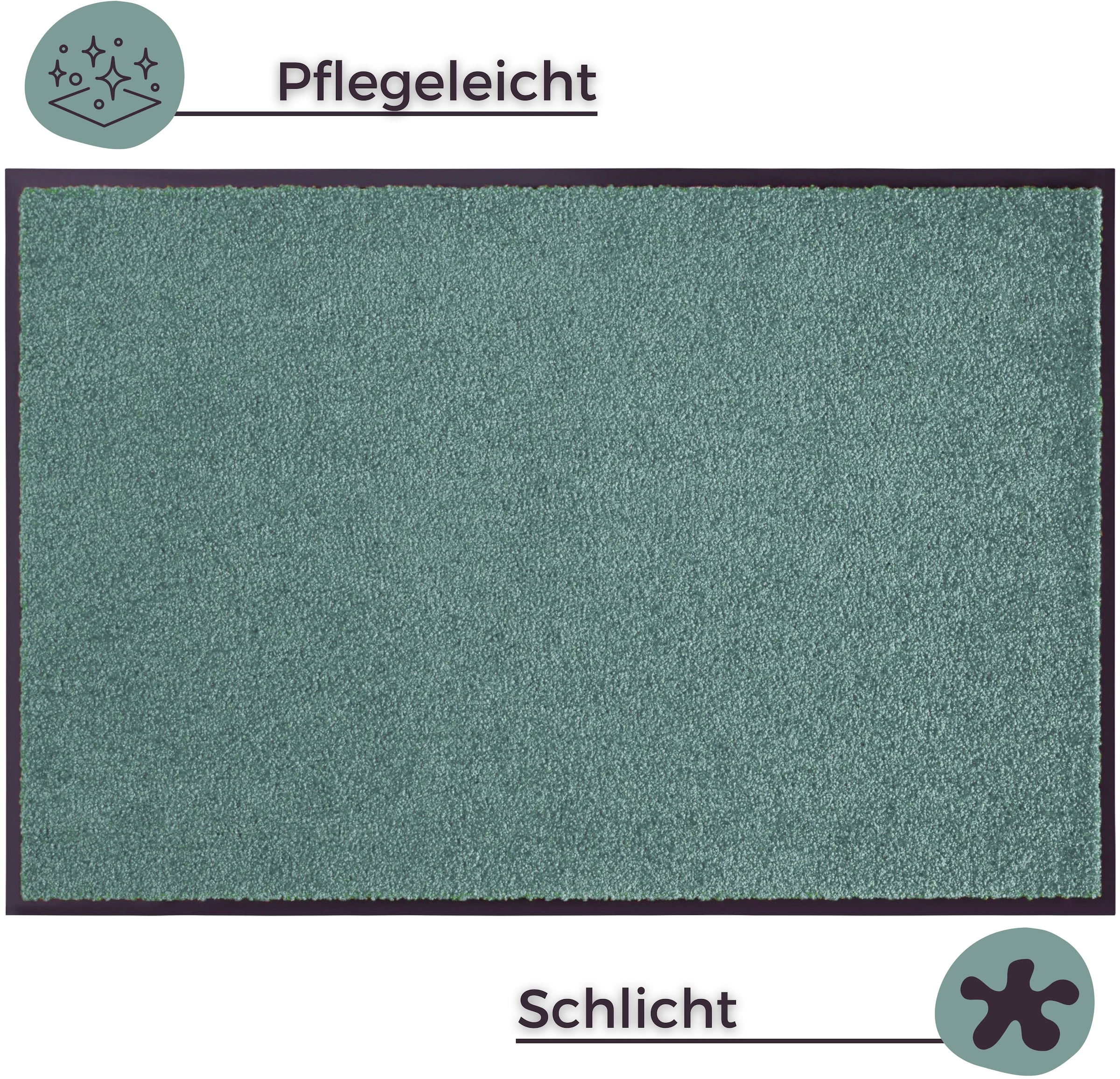 my home Fußmatte »Clean & Walk«, rechteckig, 7 mm Höhe, Schmutzfangmatte, Türmatte, In- und Outdoor, Teppich, Läufer, waschbar