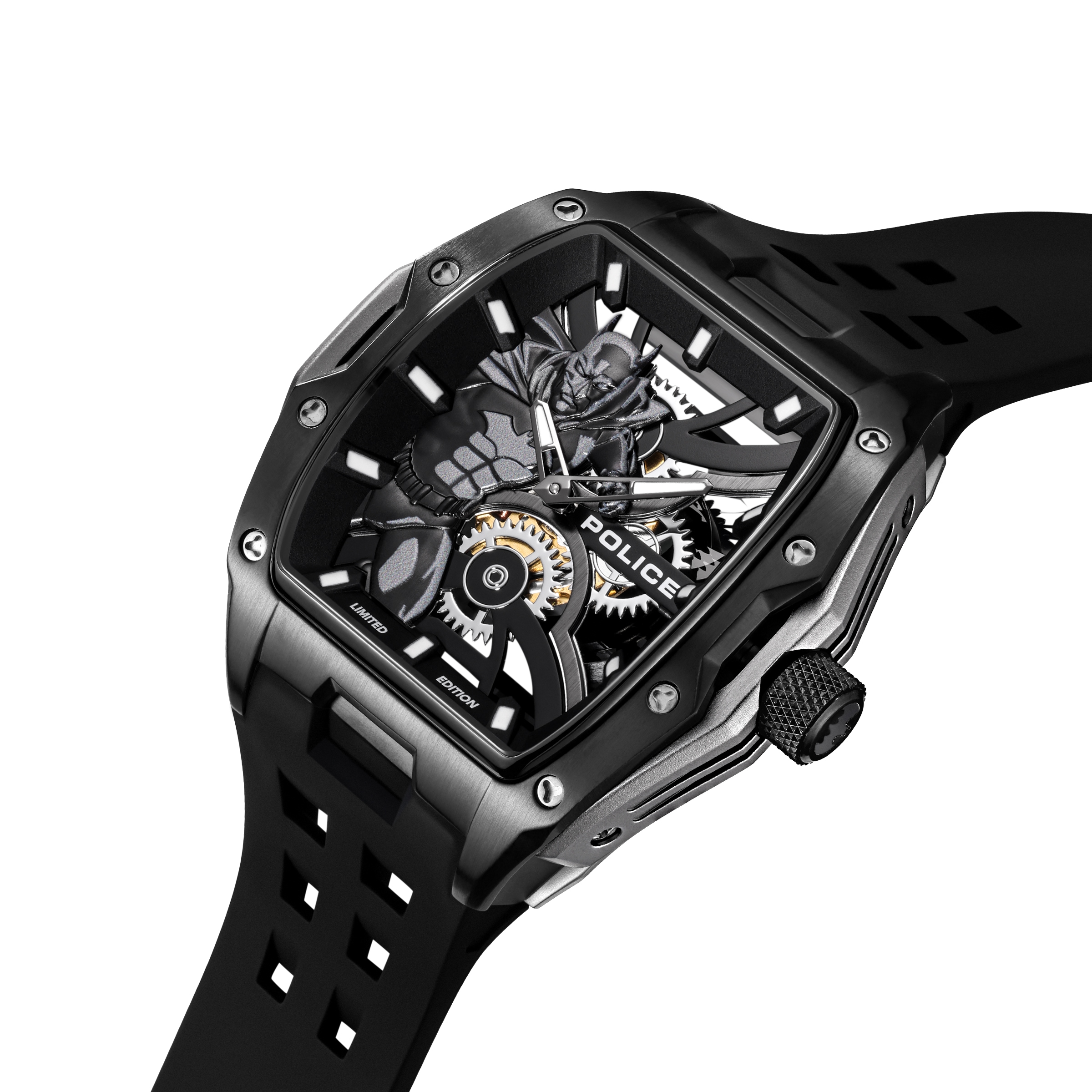 Police Quarzuhr »Gotham« Armbanduhr, Herrenuhr, Silikonarmband, analog
