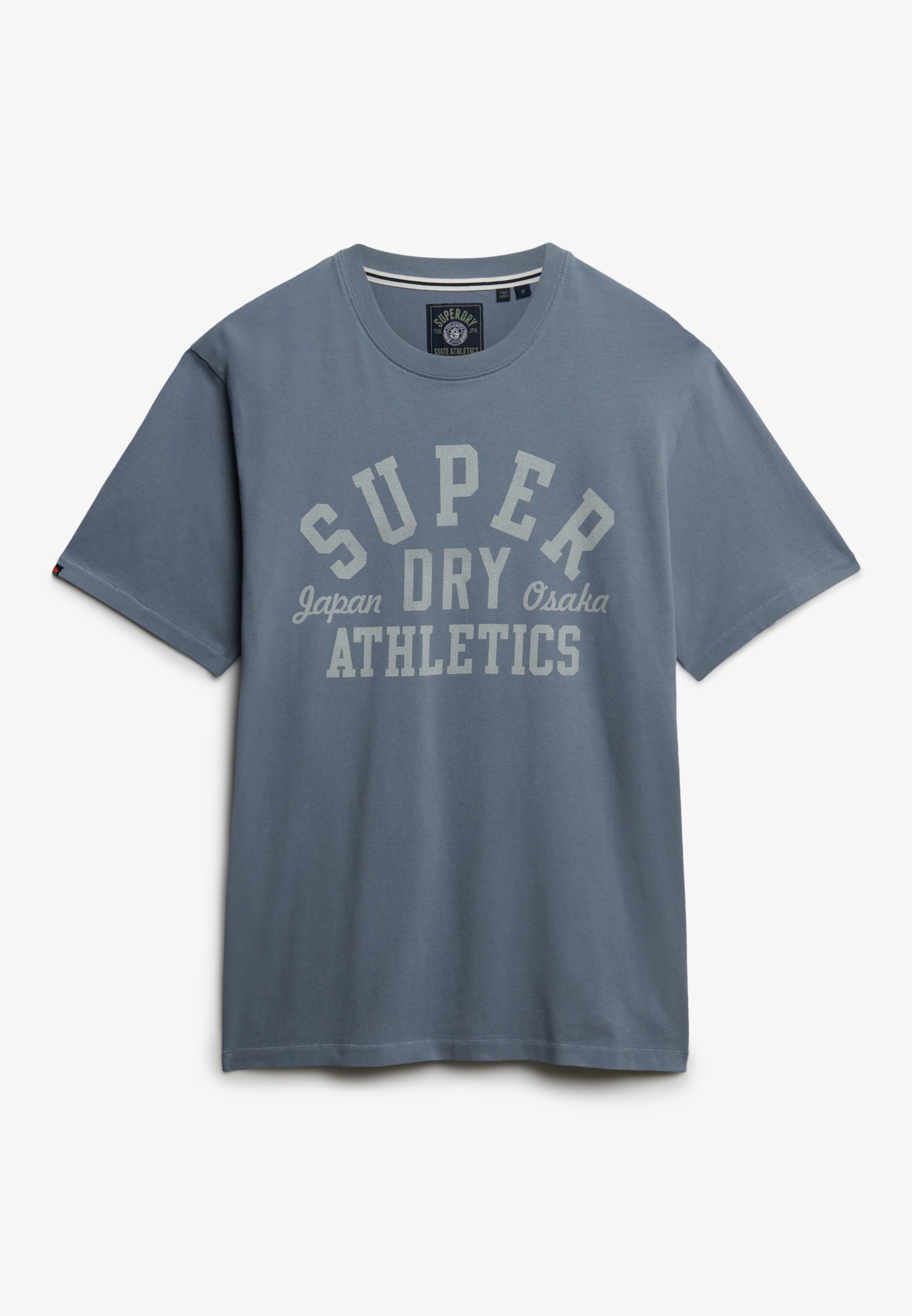 Superdry Rundhalsshirt »ATHLETIC ESS TEE« Loose Fit, aus Baumwolle und Seide, mit Print, Kurzarm, hüftlange Form