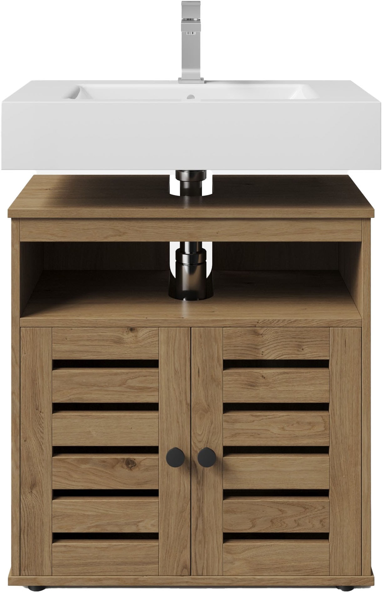 welltime Waschbeckenunterschrank »MODENA«, 60 cm, Siphonauschnitt