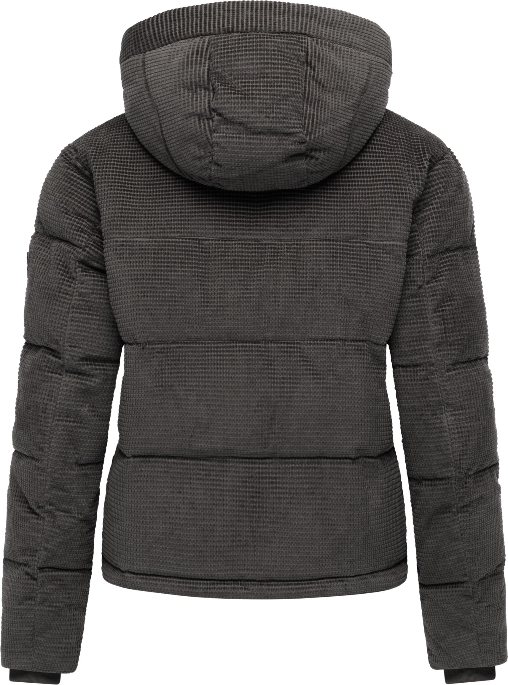 Ragwear Steppjacke »Roobie Cordy«, mit Kapuze, Wasserdichte Winterjacke aus Kord mit abnehmbarer Kapuze