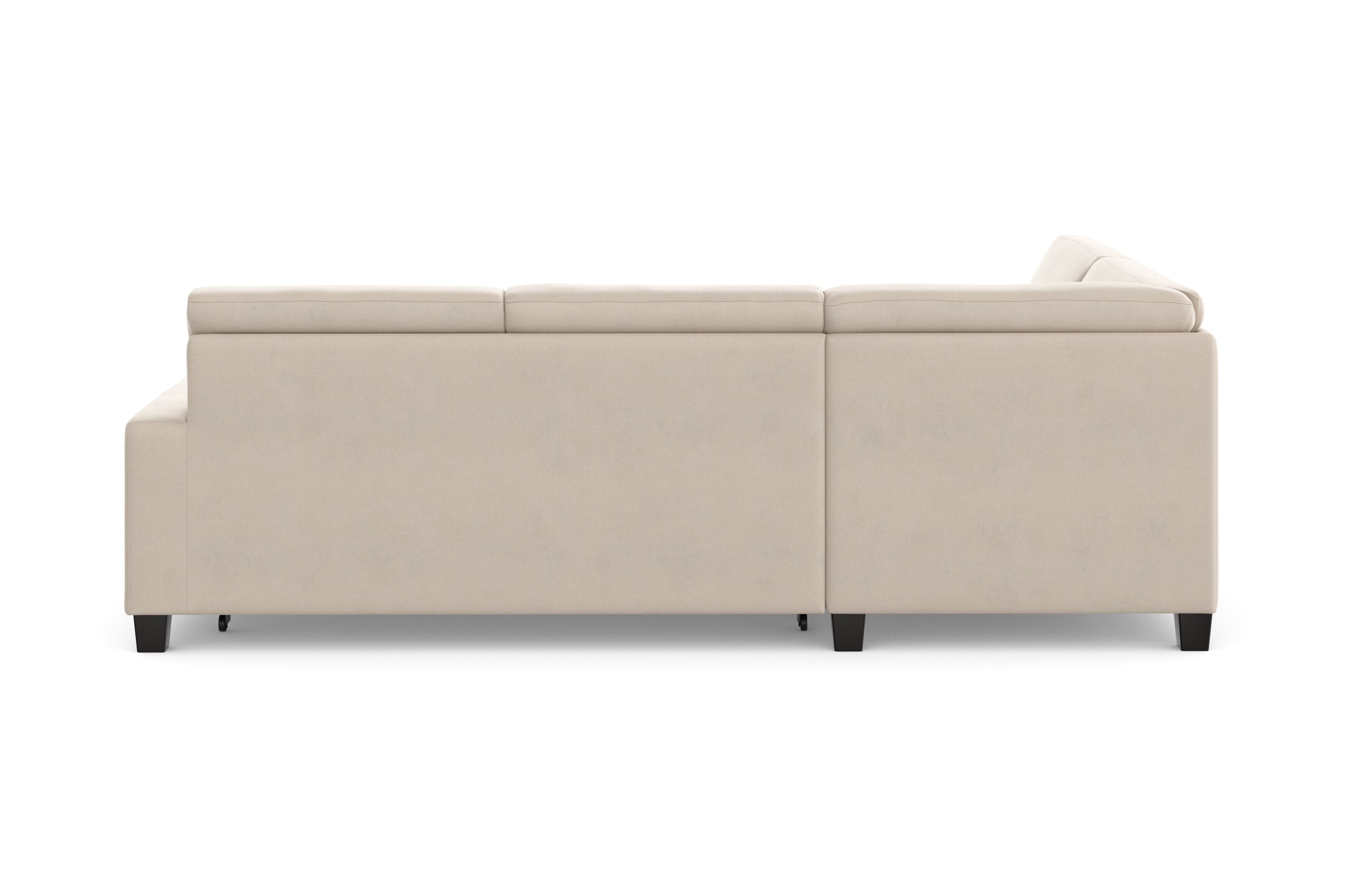DOMO collection Ecksofa »Florentina zeitlos und elegant, Sitznähte als Designelement, L-Form«, wahlweise mit Bettfunktion, mit Kontrastnaht, Komfortsitzhöhe 47cm