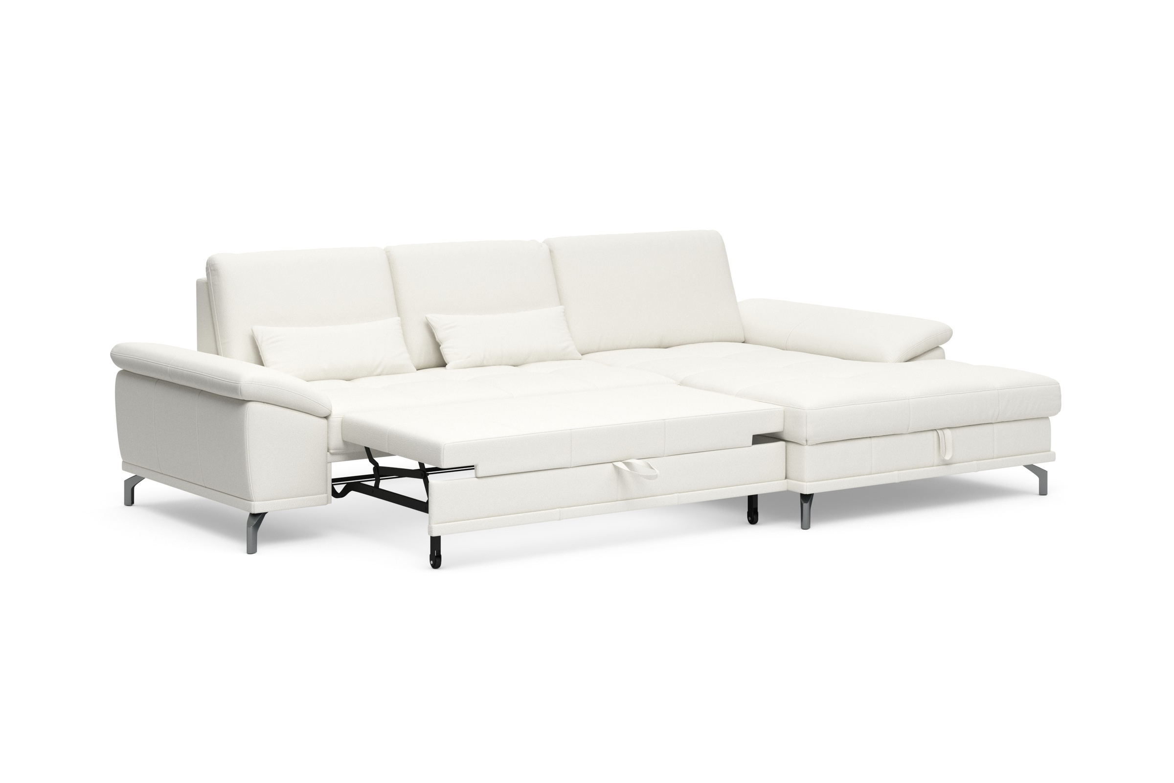Places of Style Ecksofa Costello, mit Sitztiefenverstellung und Armlehnfunktion, incl. 3 Nierenkissen