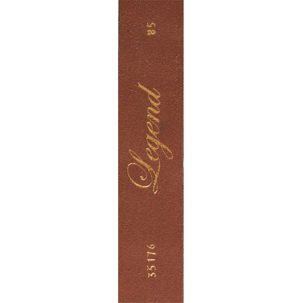 Damenmode Accessoires Legend Ledergürtel, mit schlichter Rechteck-Schließe cognac