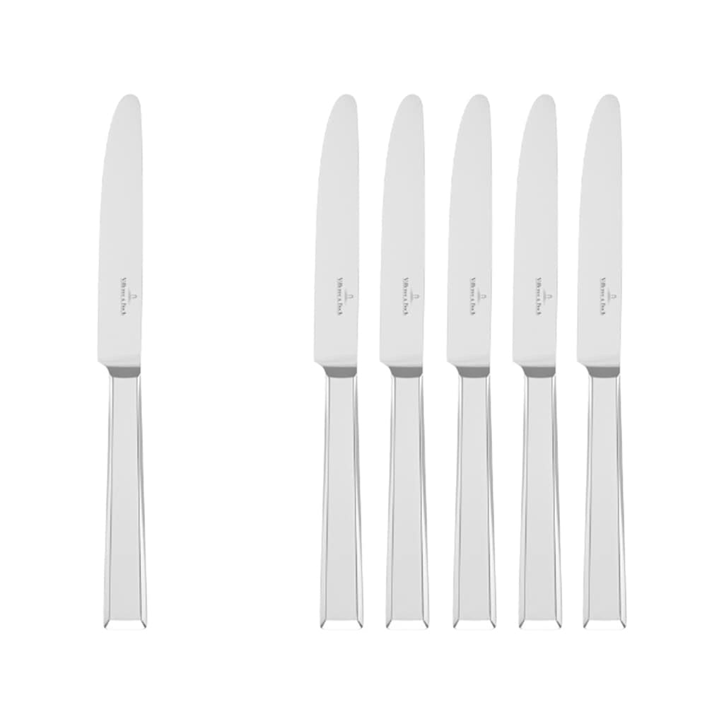 Villeroy & Boch Tafelmesser "Tafelmesser Victor 228 mm 6er Set silber" Spülmaschinenfest