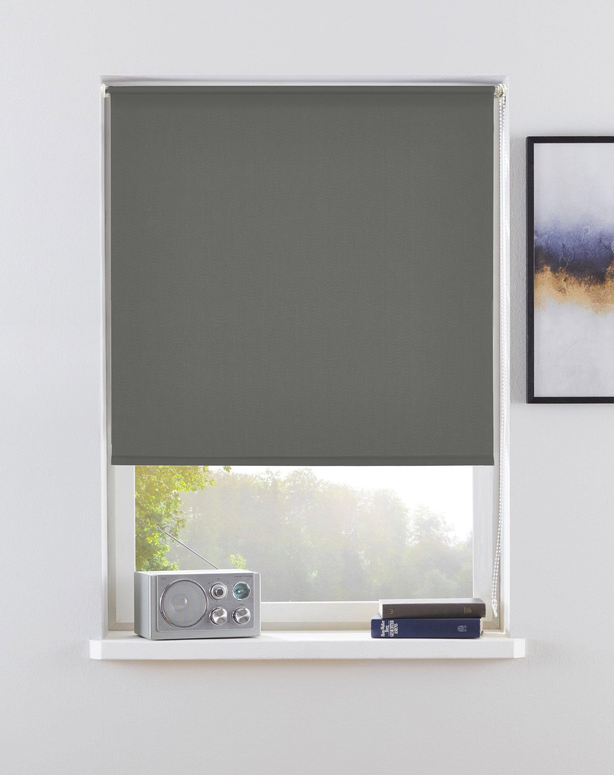 OTTO home Rollo "THEMSE" abdunkelnd Sichtschutz Verdunkelung energiesparend ohne Bohren freihängend Bestseller, Rollo Fenster, Seitenzugrollo, Verdunkelung