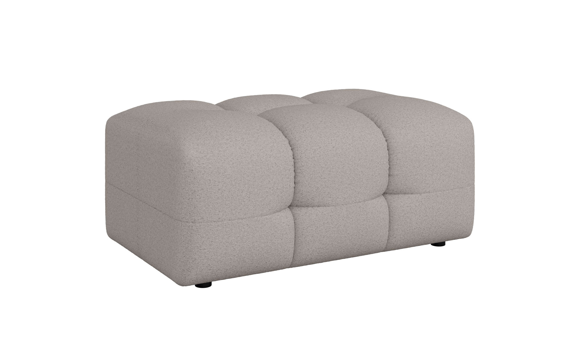 INOSIGN Polsterhocker »Manilla, trendige Steppung, passend zur Serie, B/T/H 100/68/45 cm«, mit Wellenunterfederung, in verschiedenen Materialien und Farben