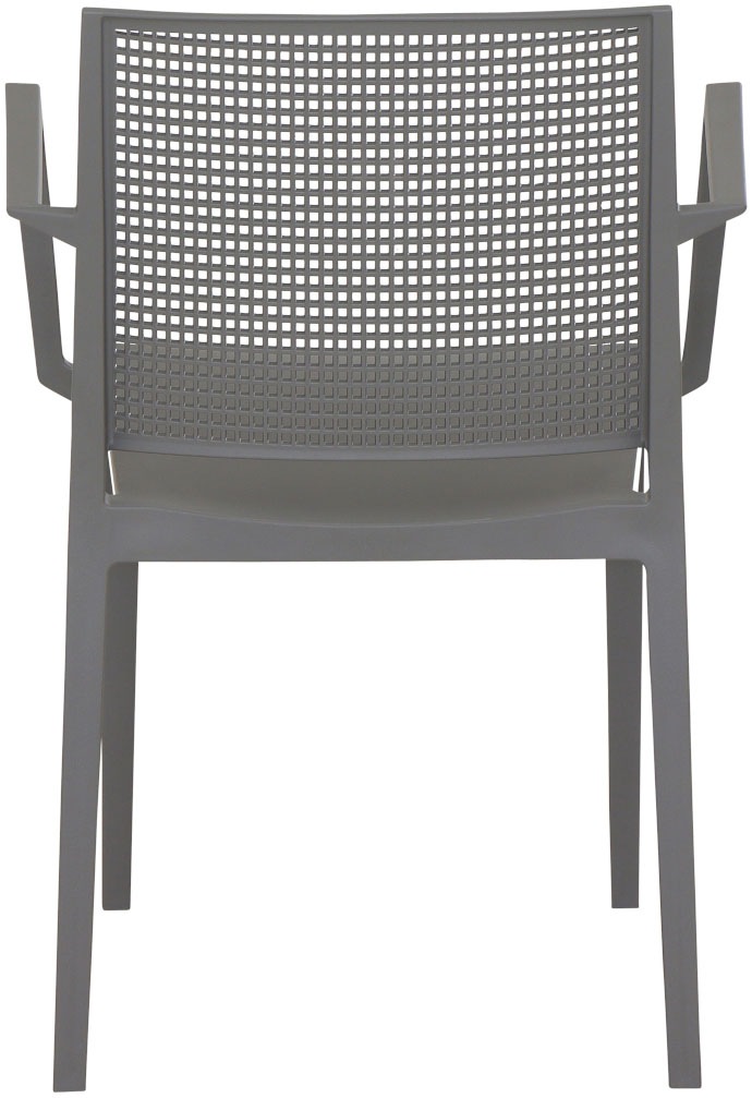 Siena Garden Gartensessel »Square 2er Set Stapelsessel grau« Set, 2 Stk. tlg. Gestell, Polypropylen/Glasfaser