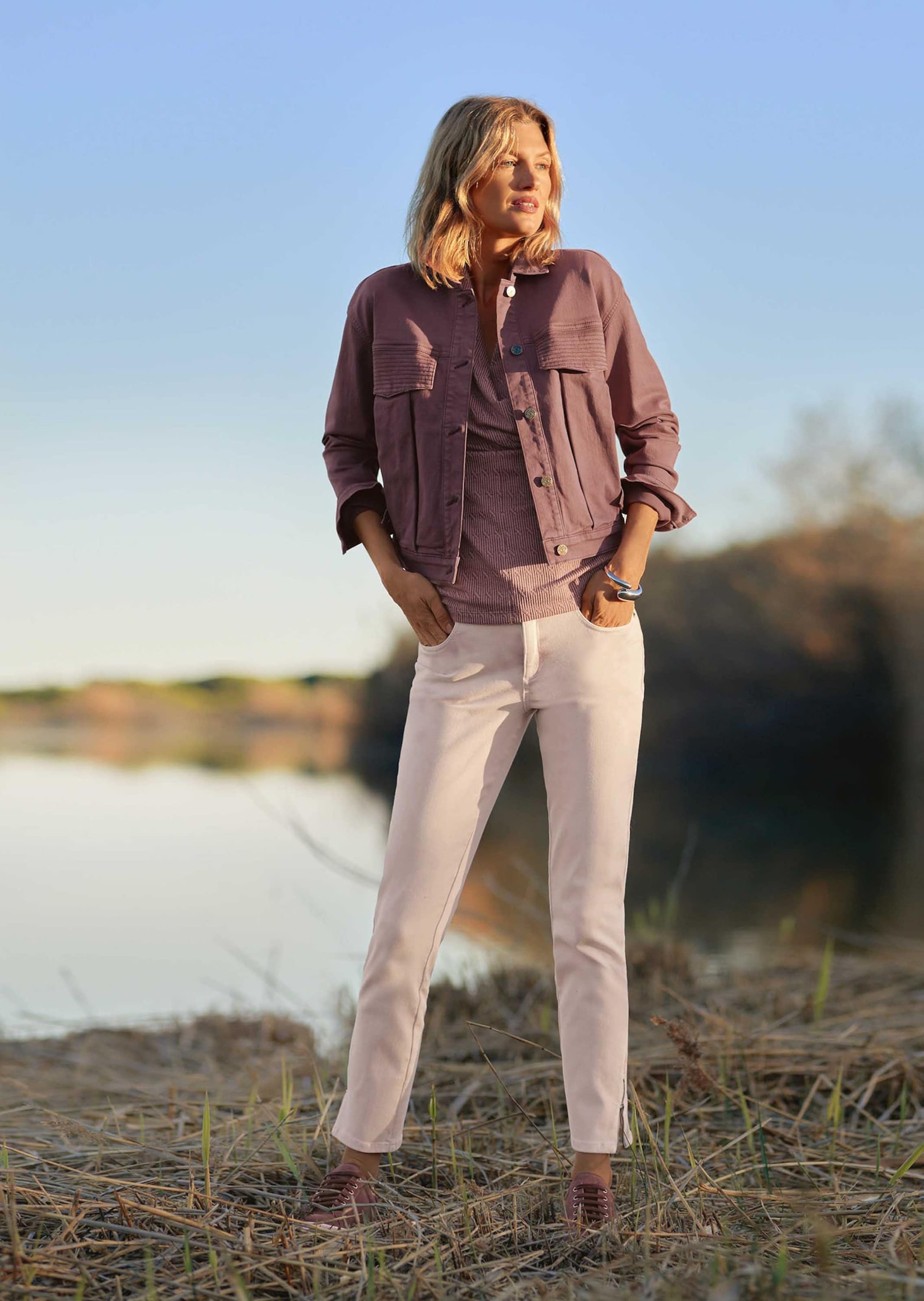 MADELEINE Regular-fit-Jeans »Jeans Schmale Jeans mit Batik-Effekt«