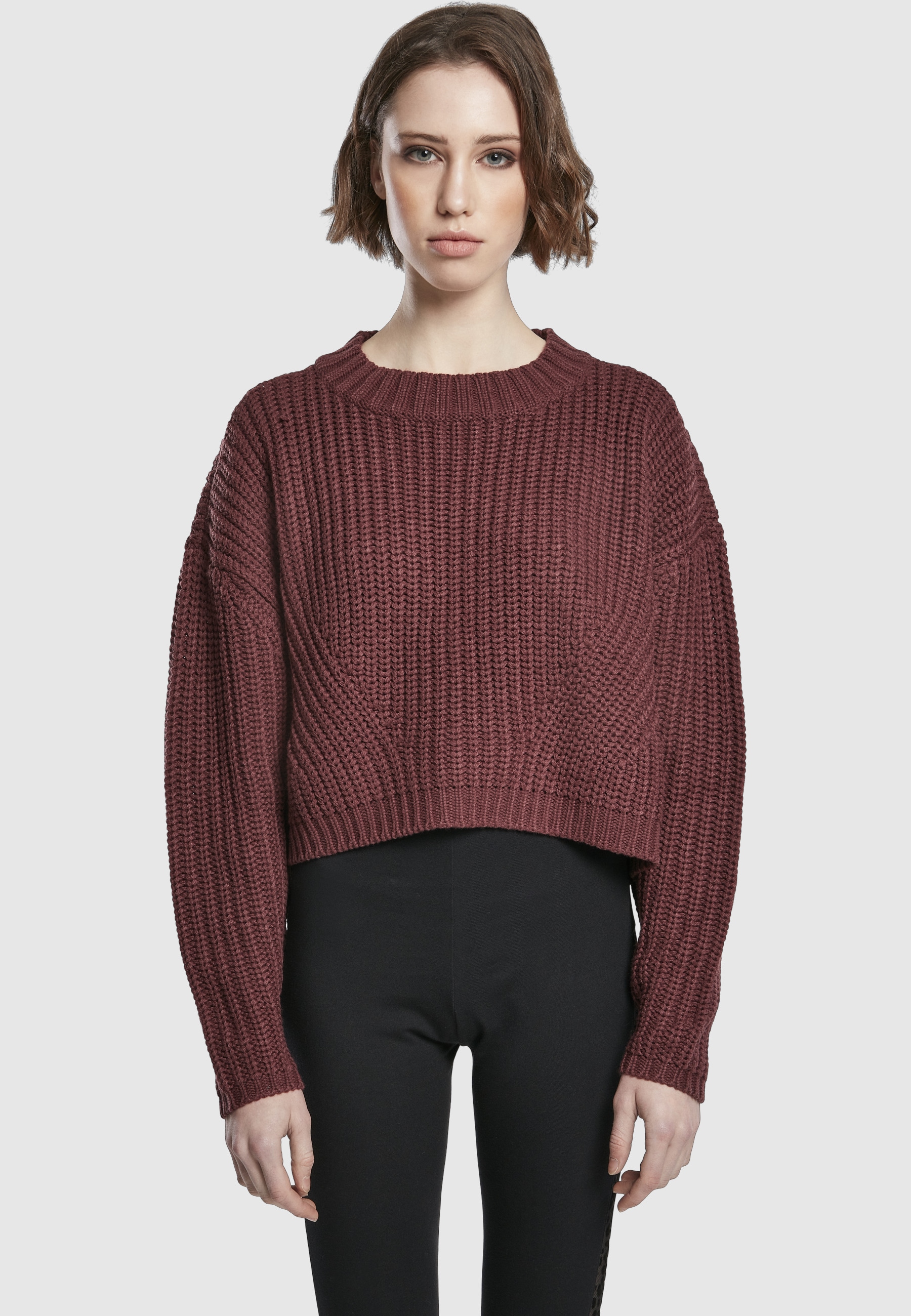 URBAN CLASSICS Rundhalspullover »Urban Classics Damen Ladies Wide Oversize Sweater« 1 Stk.