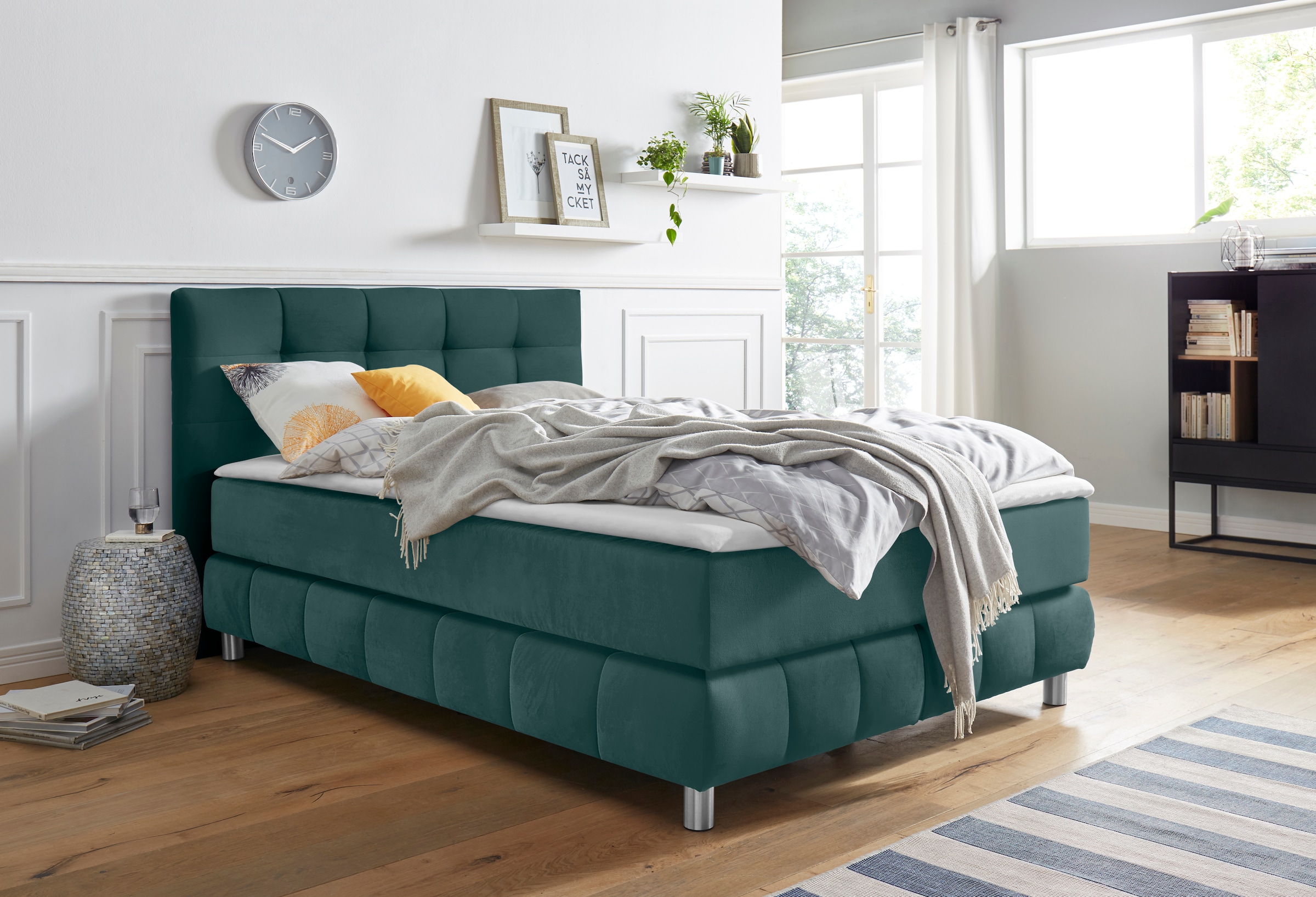 Home affaire Boxspringbett "Salo" incl. Topper, 6 Breiten, 2 Härtegrade, TF günstig online kaufen