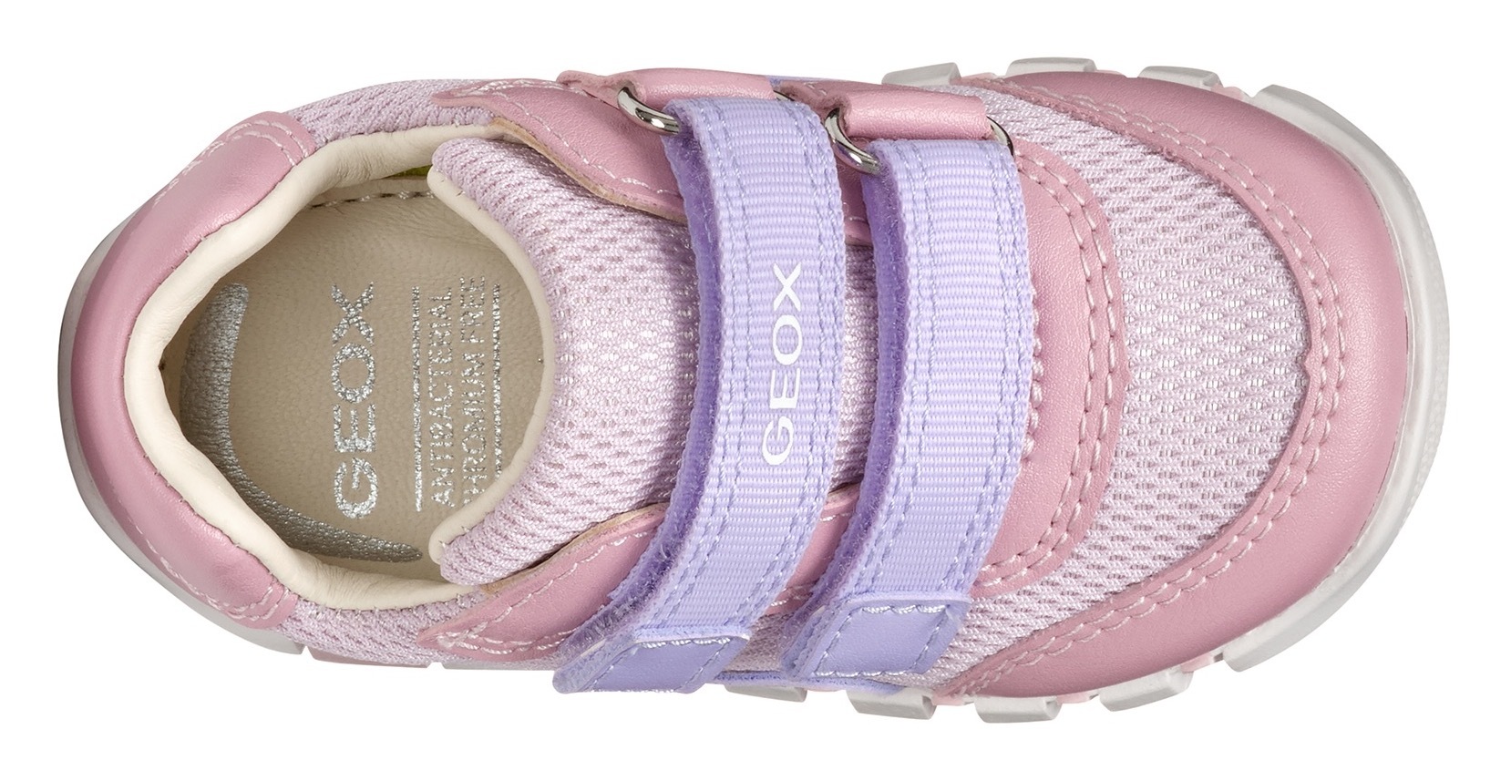 Geox Lauflernschuh »B IUPIDOO GIRL«, Sneaker, Babyschuh, Klettschuh im Pastellfarbenem Look