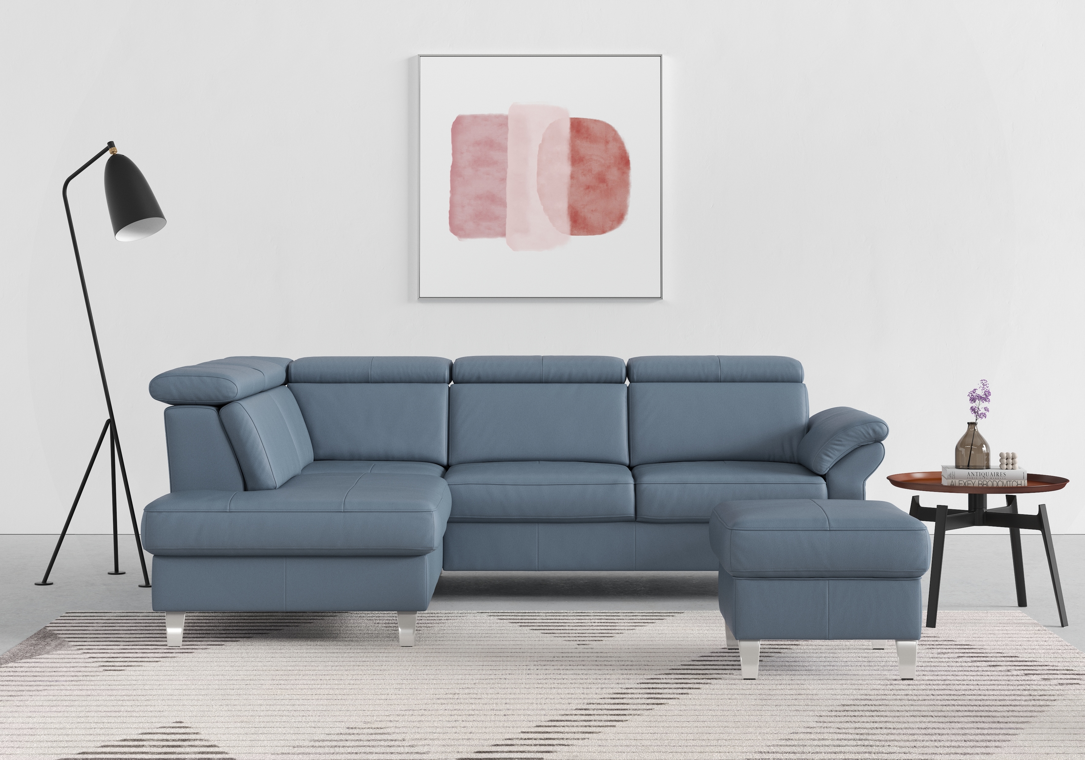 sit&more Ecksofa "Arngast L-Form" inklusive Kopfteilverstellung und Federkern