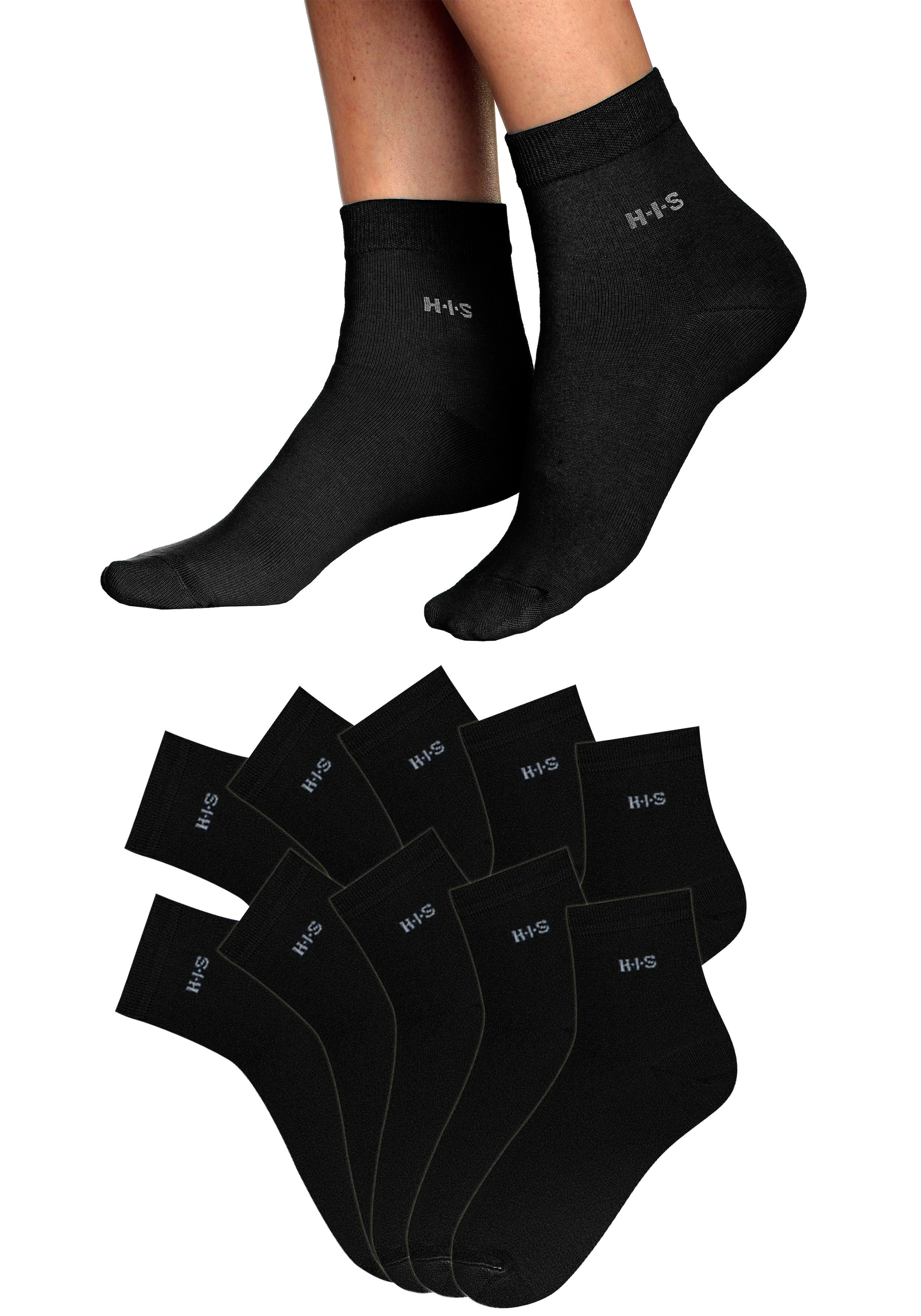 H.I.S Kurzsocken, (Set, 10 Paar), leichter | BAUR atmungsaktiver Qualität aus