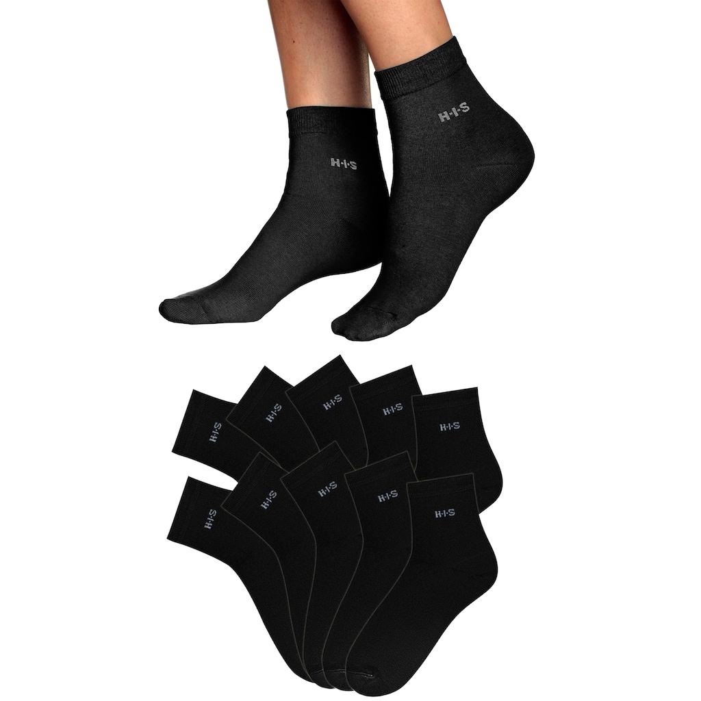 H.I.S Kurzsocken, (Set, 10 Paar), aus leichter atmungsaktiver Qualität