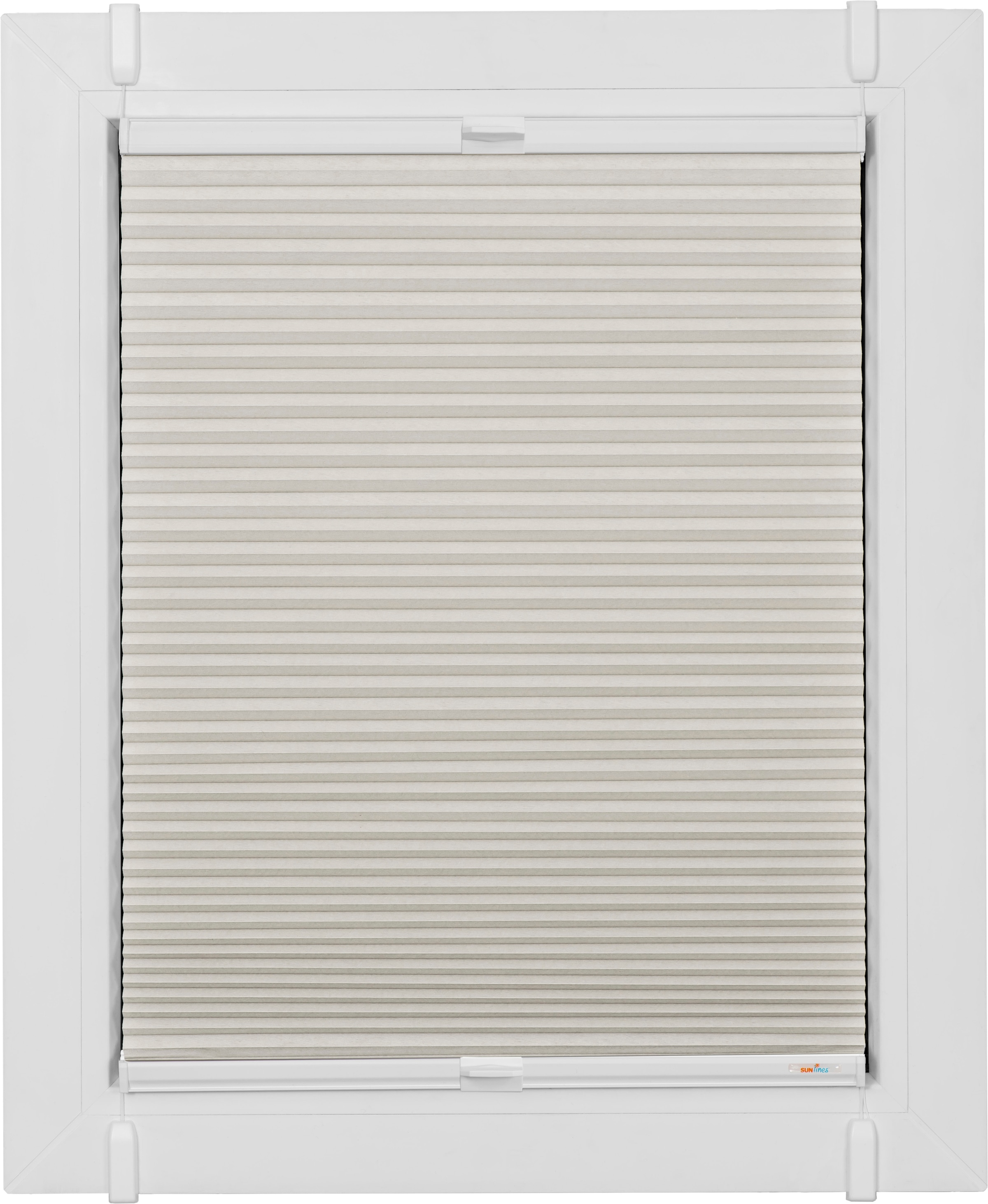 sunlines Wabenplissee "One Size Style Honeycomb TL" blickdicht ohne Bohren verspannt Zubehörfarbe weiß, zum Klemmen
