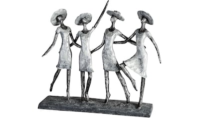 Dekofigur »Skulptur 4 Ladys, antik silber«
