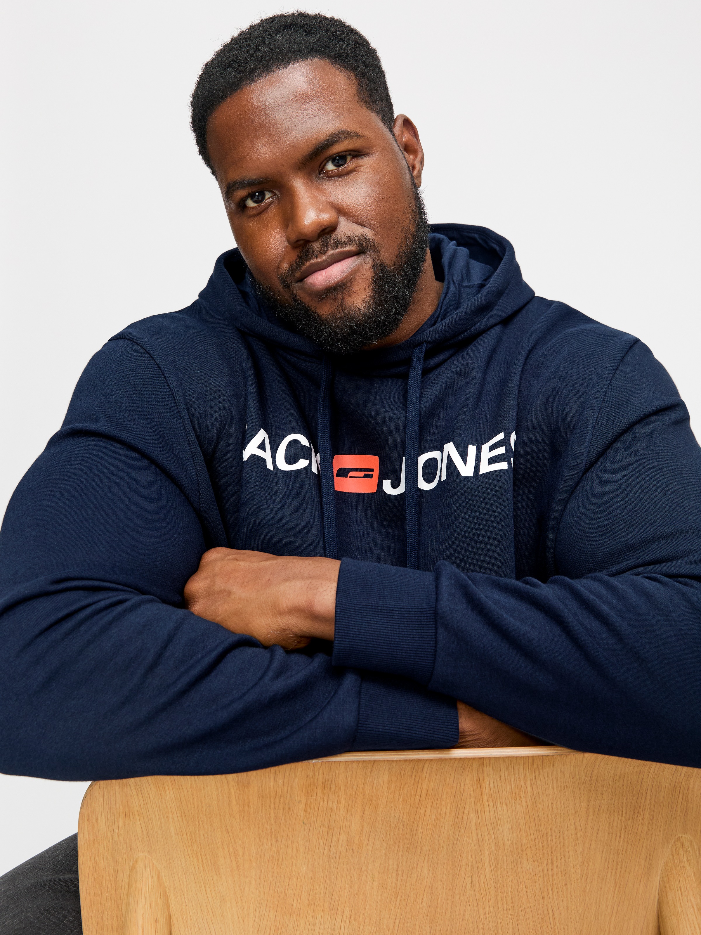 Jack & Jones PlusSize Kapuzensweatshirt »JJECORP OLD LOGO SWEAT HOOD NOOS PLS«, mit Logo Print