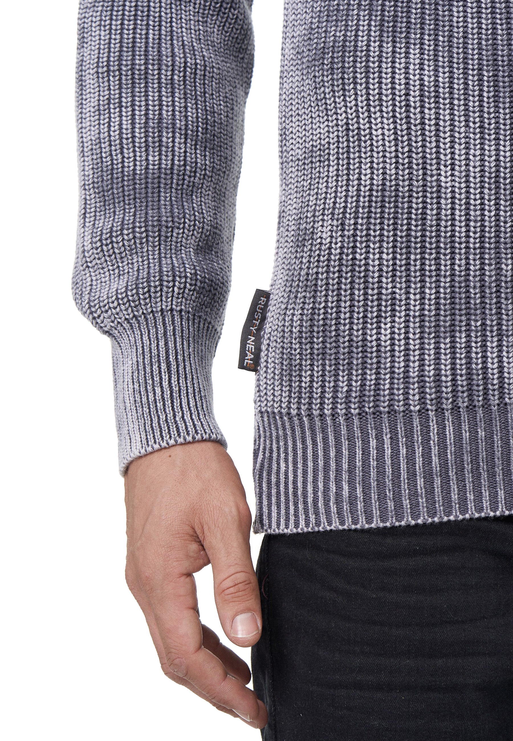 Rusty Neal Strickpullover, im dezenten Batik-Design