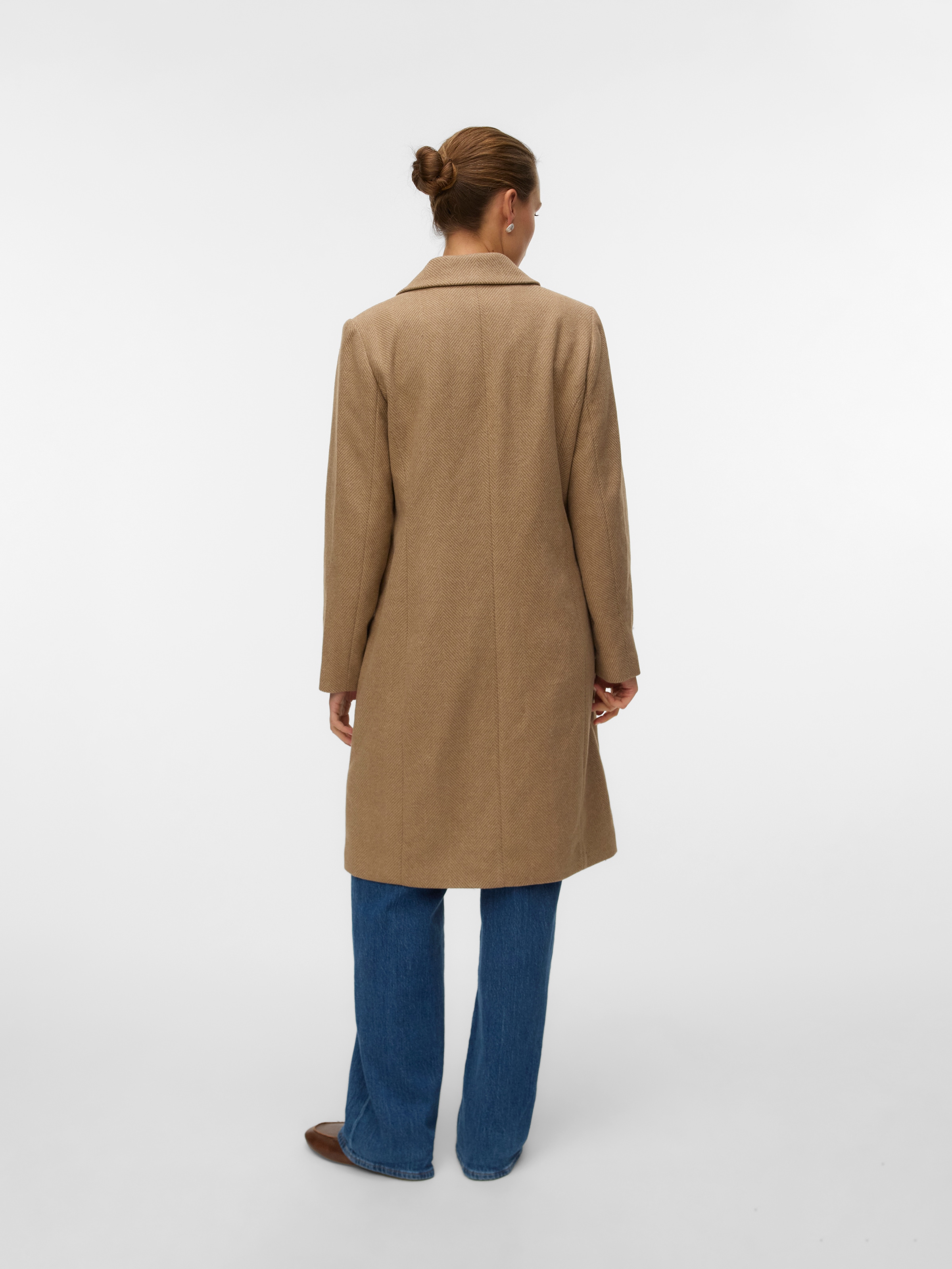 Vero Moda Langmantel »VMBLAZA HERINGBONE LONG WOOL COAT GA BOO«