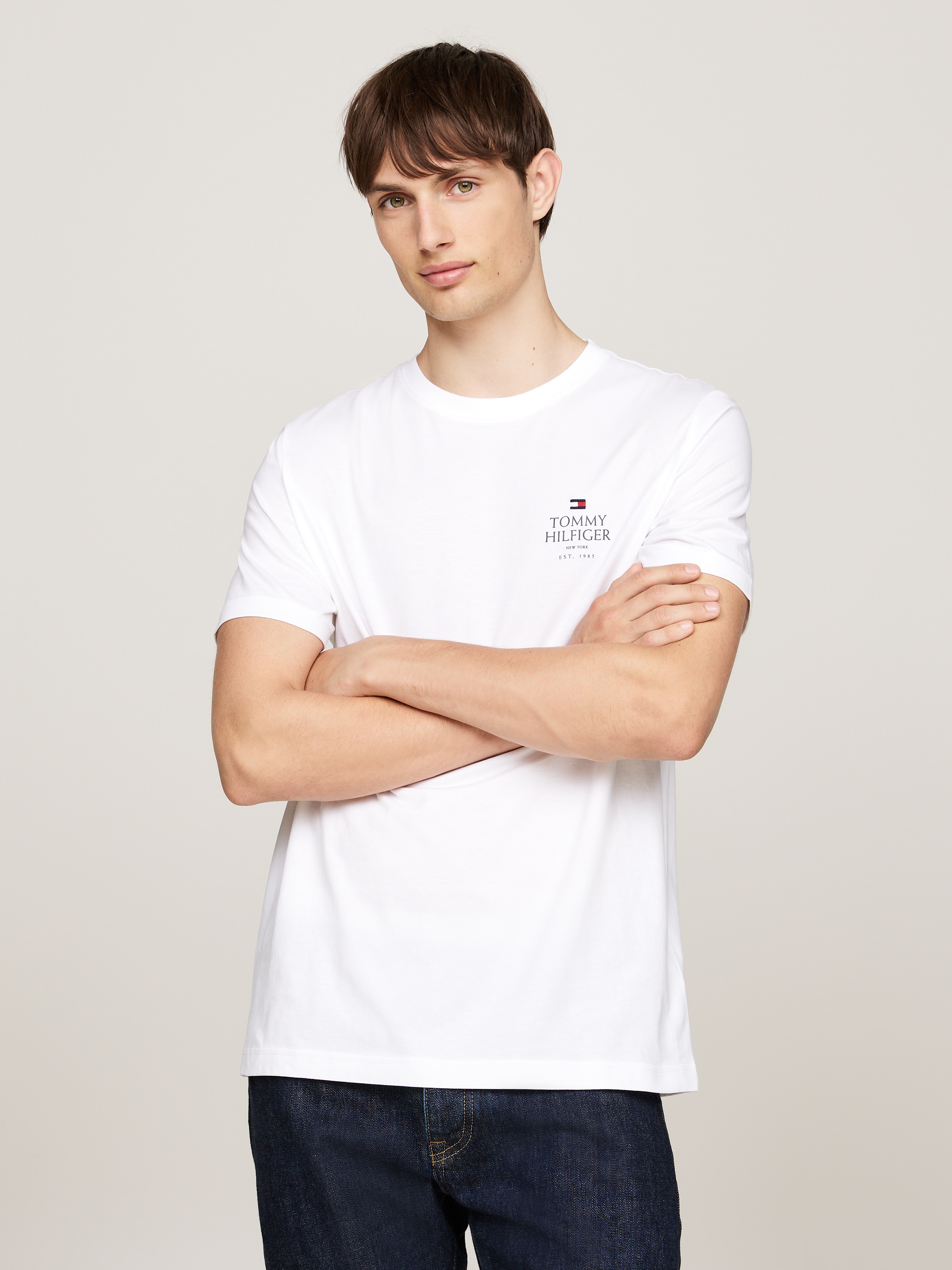 Tommy Hilfiger T-Shirt "HILFIGER STACK TEE", Mit Markenprint günstig online kaufen