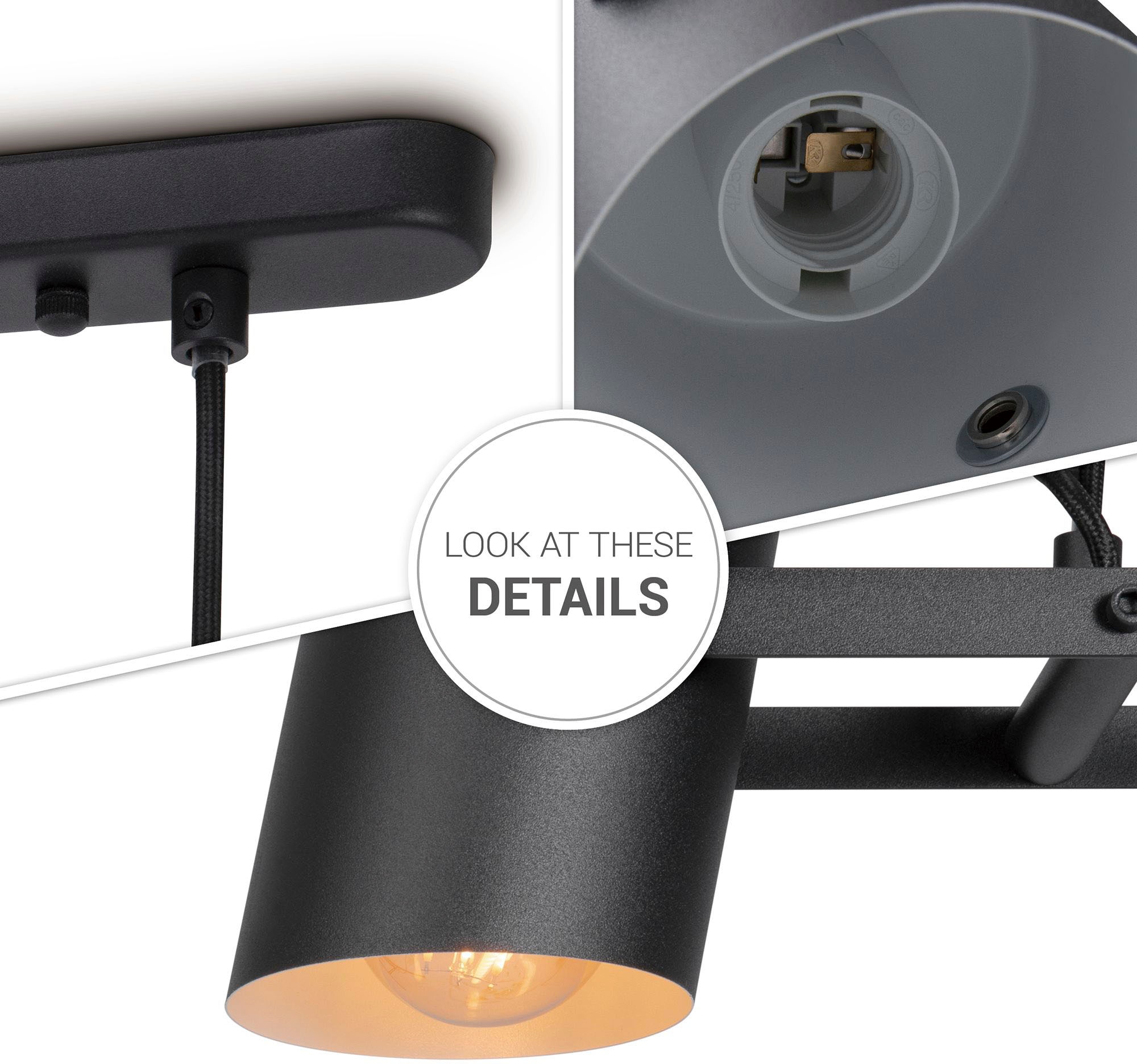 Paco Home Pendelleuchte »KARL« E27 mit kompatiblen Dimmer und Leuchtmittel