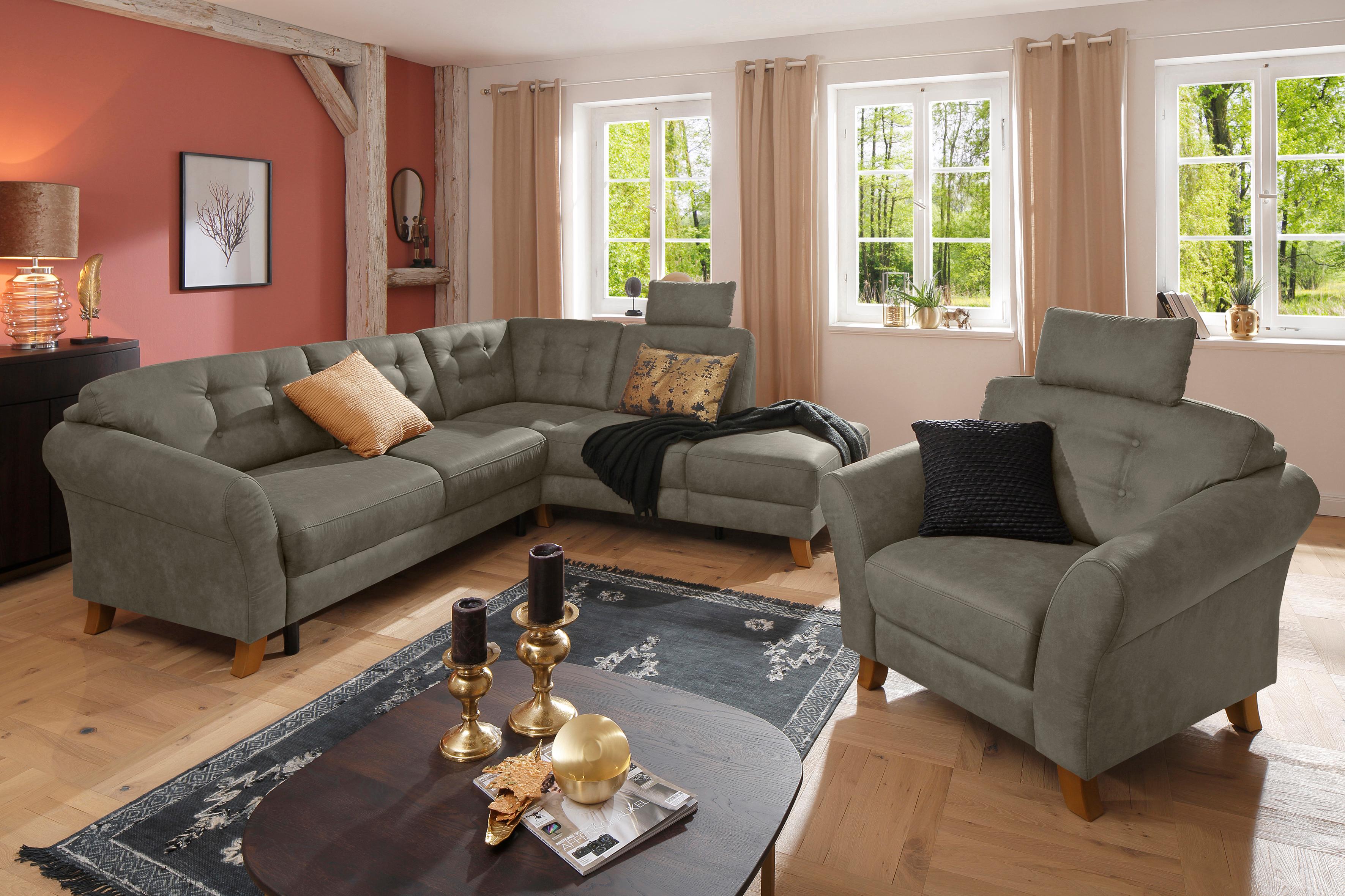 Thumbnail - Home affaire Sessel "Trondheim" mit Federkern, Knopfheftung im Rücken