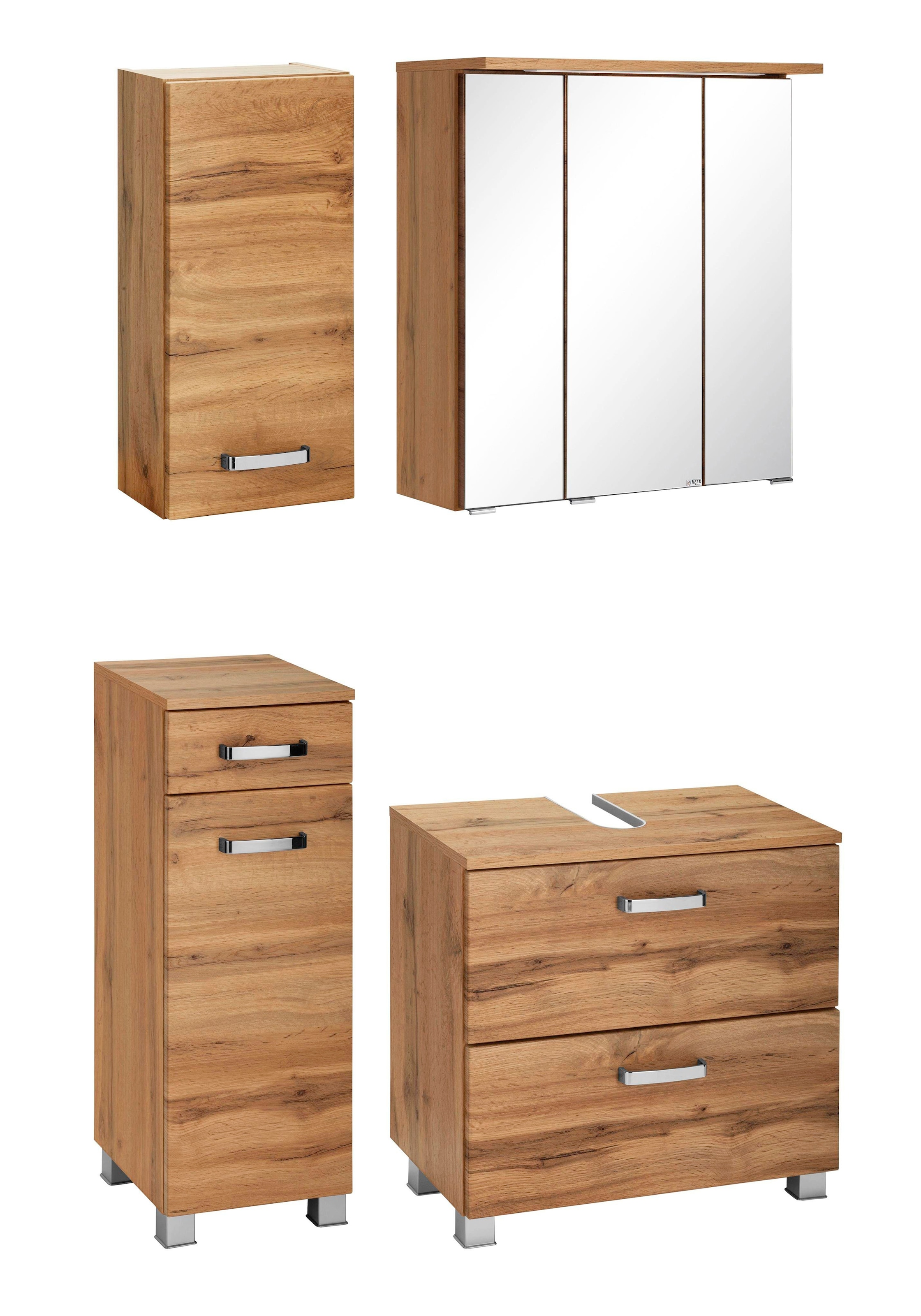 welltime Badmöbel-Set "Ravenna" 4 Stk. tlg. Hängeschrank, Unterschrank, Spi günstig online kaufen