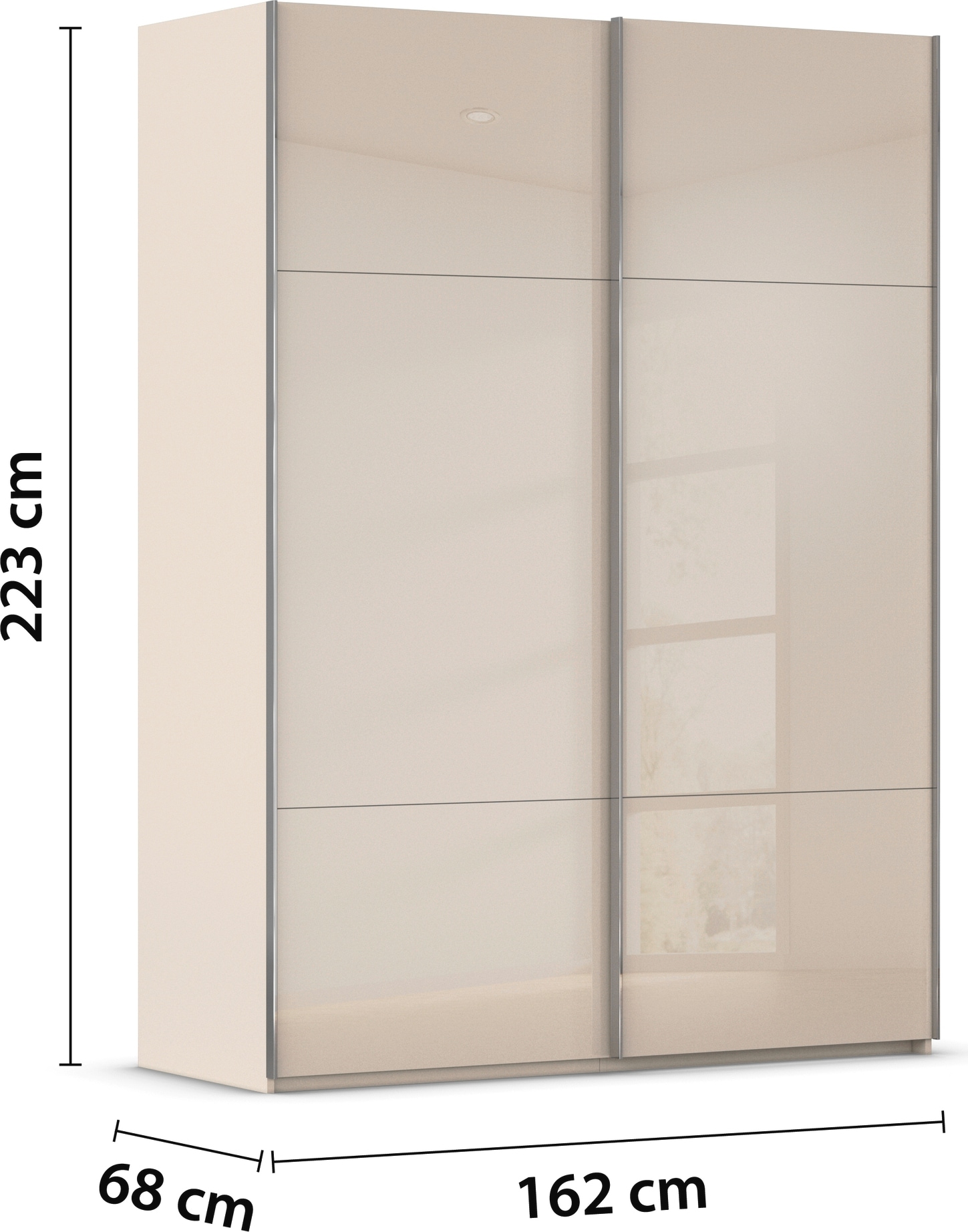 rauch Schwebetürenschrank »Kleiderschrank Schrank Garderobe Schlafzimmerschrank CONTIDO«, (in 3 verschiedenen Ausstattungen BASIC/CLASSIC/PREMIUM), aus hochwertigem Material in 6 Breiten 2 Griff-Farben MADE IN GERMANY