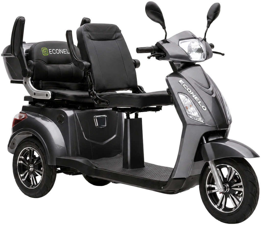 ECONELO Elektromobil 1.000 W 25 km/h Sicherheitsrollen gegen Kippen, 3 Geschwindigkeitsstufen