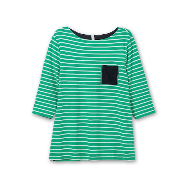 Sheego 3/4-Arm-Shirt »Große Größen«, mit kontrastfarbener Brusttasche für  kaufen | BAUR
