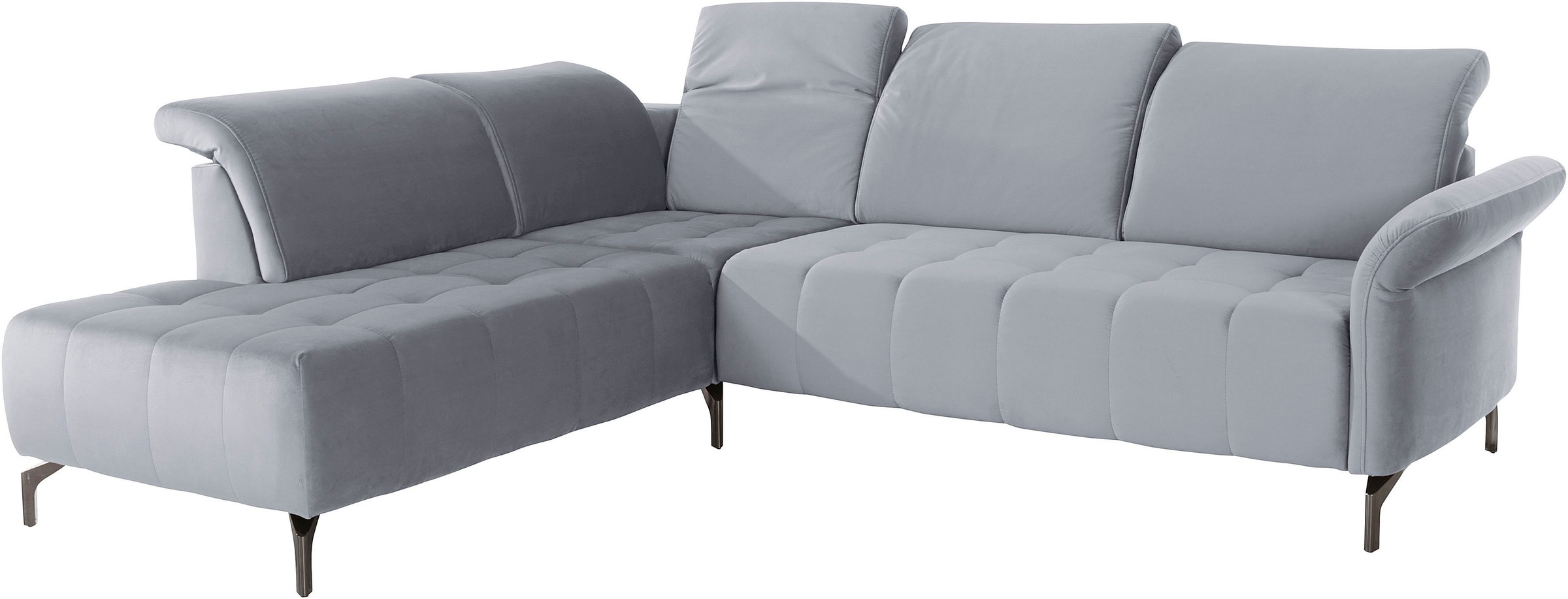 INOSIGN Ecksofa »Fresh L-Form«, Federkern, wahlweise Kopfteilverstellung und motorischer Vorziehsitz