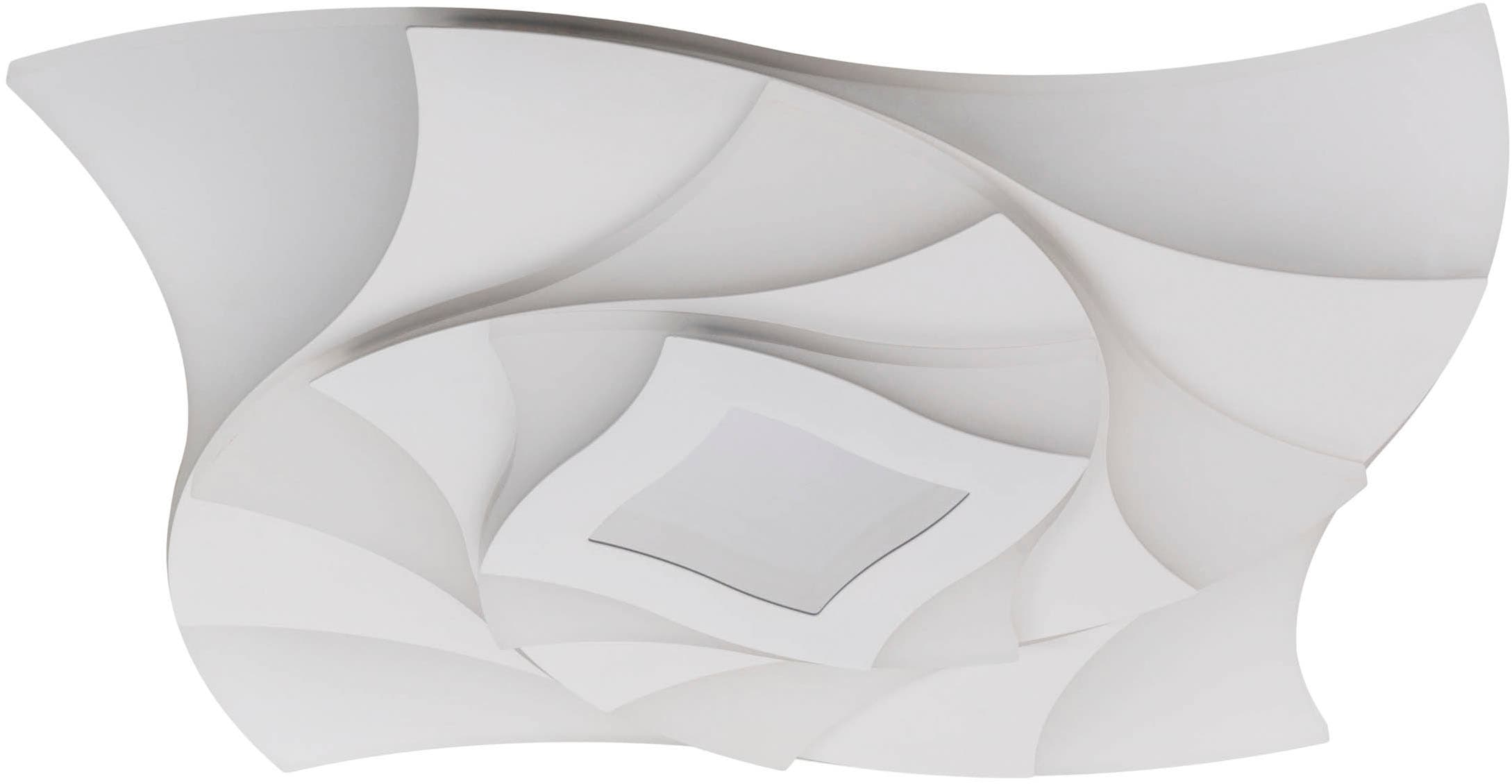 näve LED Deckenleuchte »Liora« LED-Modul 1 Stk. warmweiß - kaltweiß 3D-Effekt, CCT, Memory, Nachtlicht, dimmbar per Fernbedienung, weiß