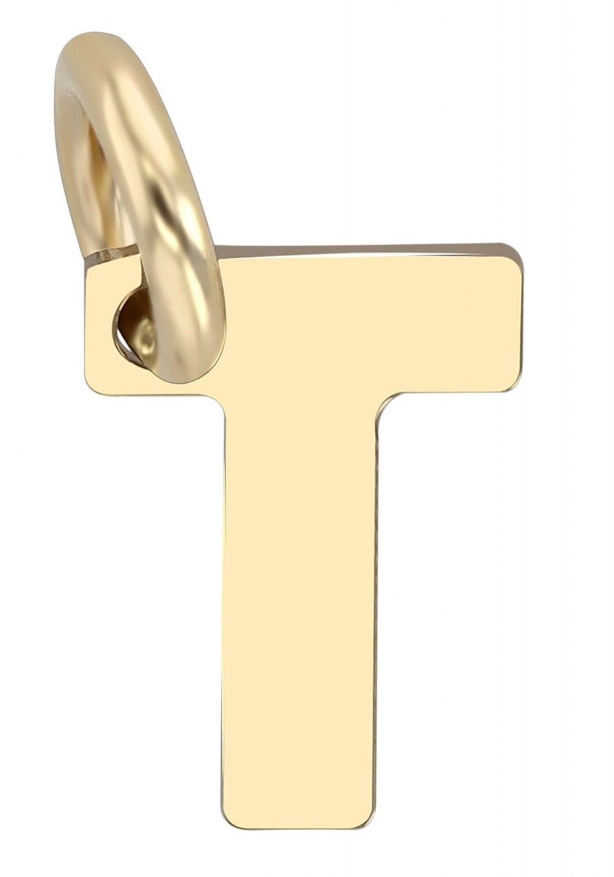 Kettenanhänger ADELIA´S "stylischer Buchstabe Anhänger aus 375 Gold", gold, Schmuckanhänger, Damen, Gelbgold 375 Gold, Gelbgold 375, Gold, Kettenanhänger