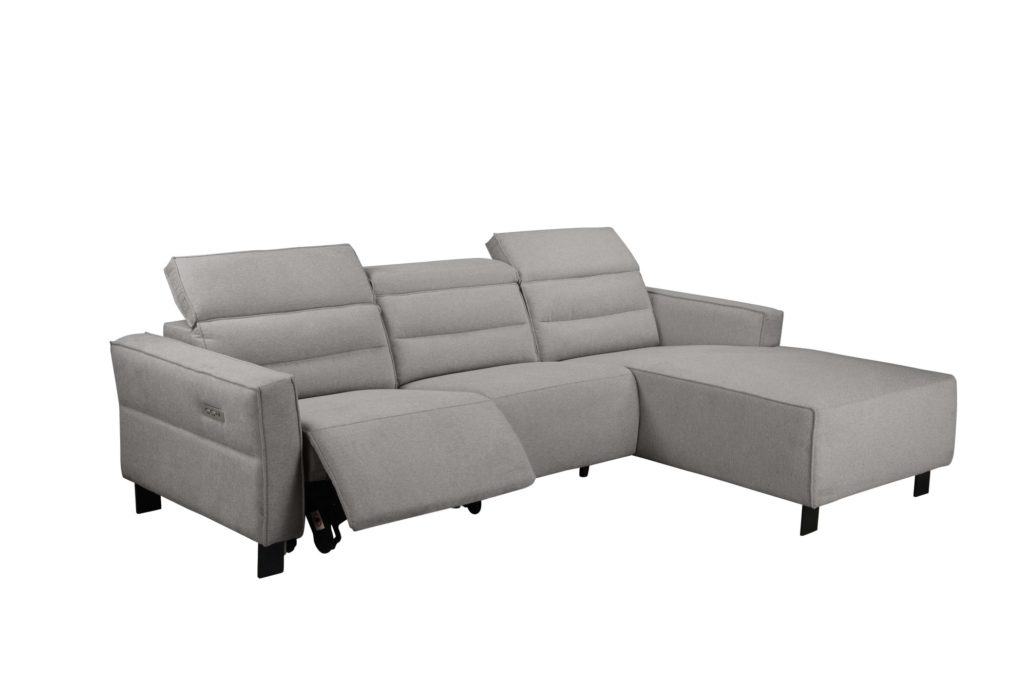 Places of Style Ecksofa »Carpari, L-Form, 263 cm, manuelle o. elektrische Relaxfunktion,«, USB A/C und Kopfteilverstellung