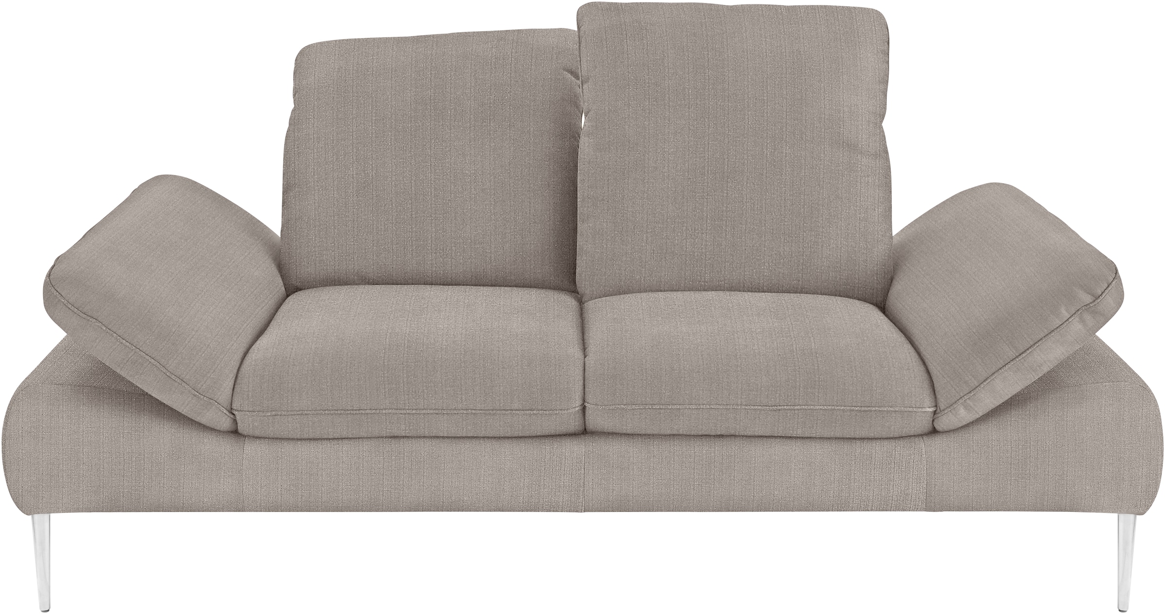 W.SCHILLIG 2-Sitzer »enjoy&MORE« mit Sitztiefenverstellung, Füße silber matt, Breite 202 cm