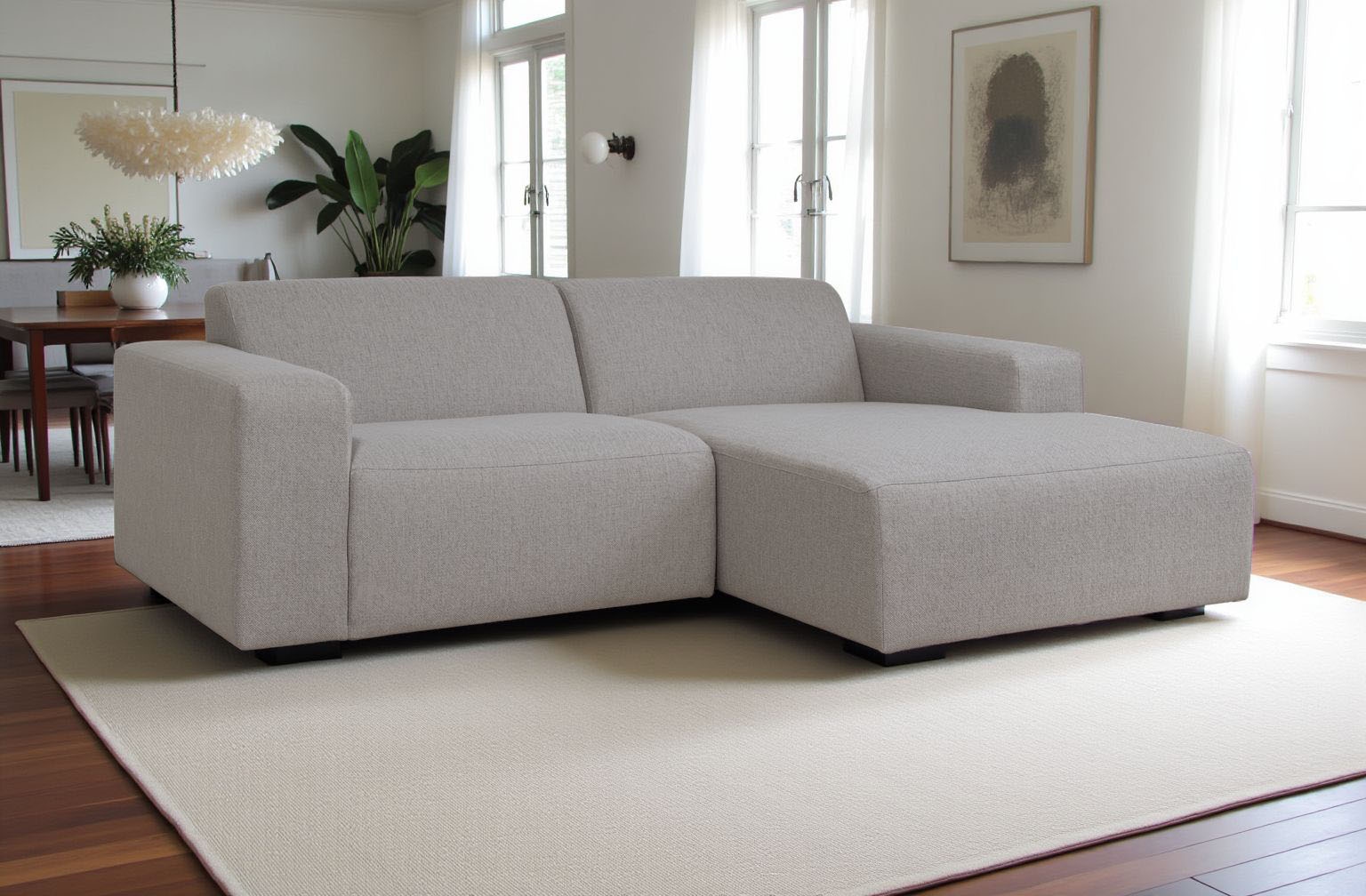 INOSIGN Ecksofa »Koa,228cm, L-Form, Modulsofa, Webstoff, Cord«, Designsofa in Cord, weicher Lounge-Sitzkomfort