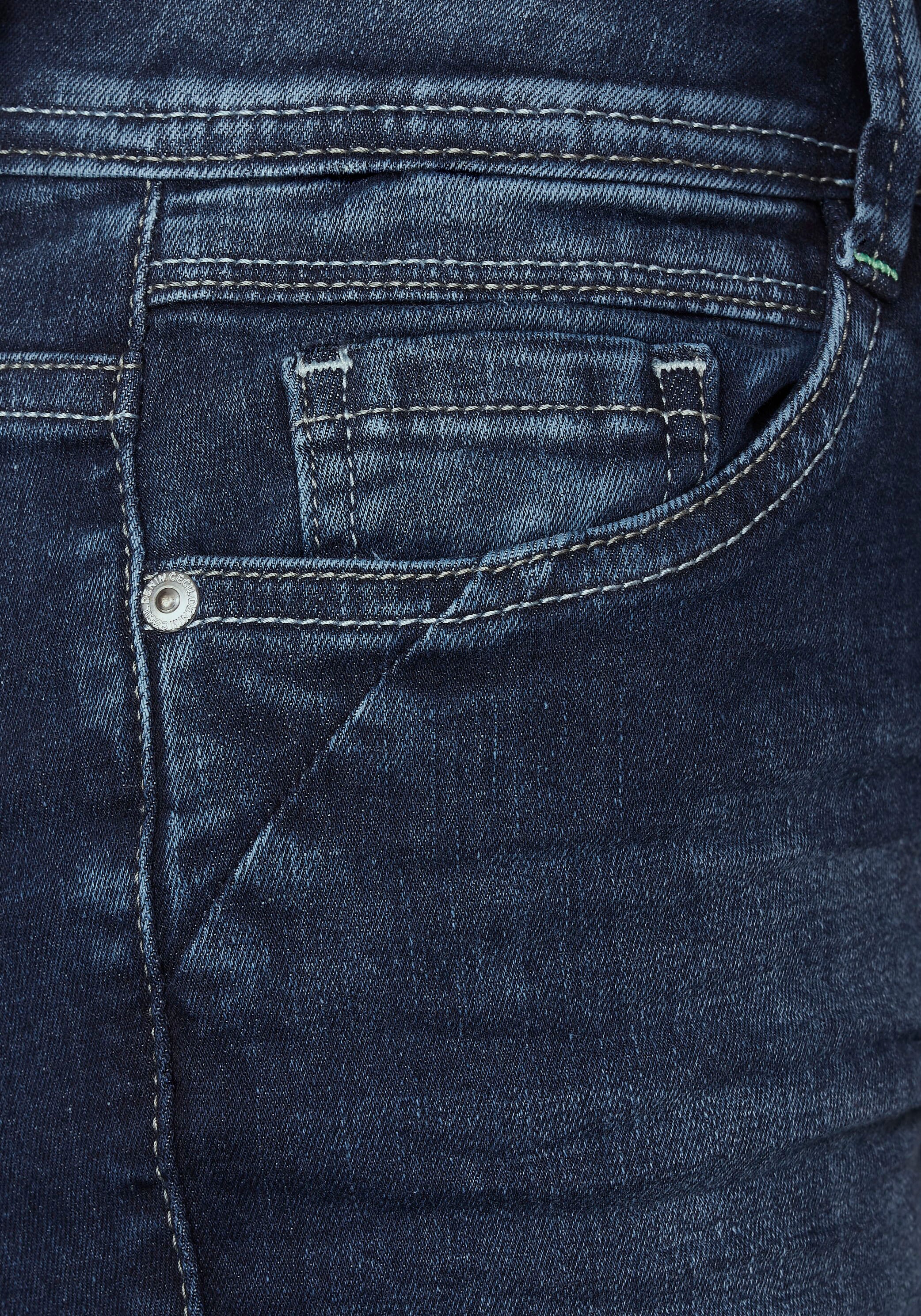 bestellen Slim-fit-Jeans, Cecil in Used-Optik | BAUR